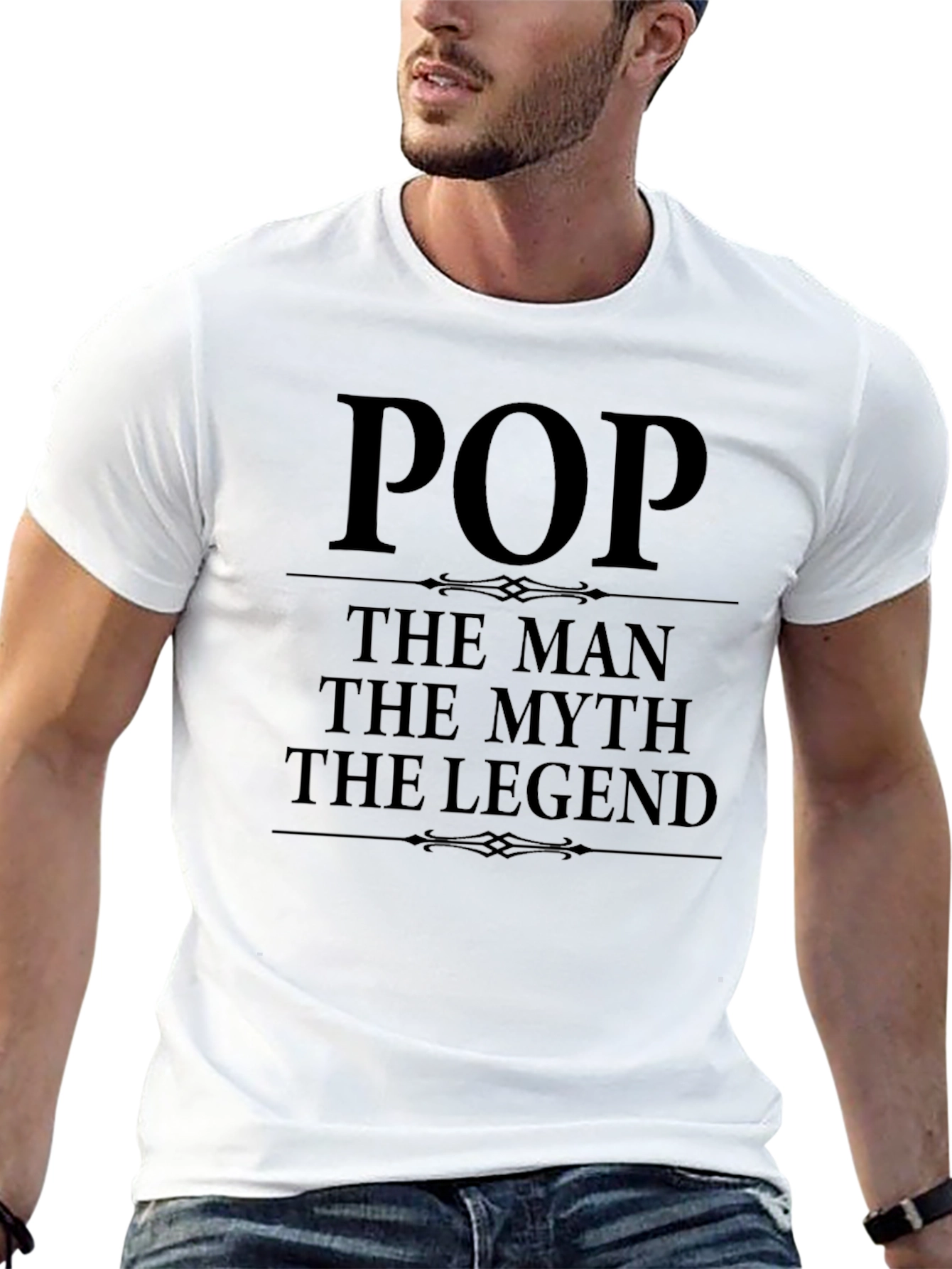 Pop The Man Myth Legend Black T-Shirt