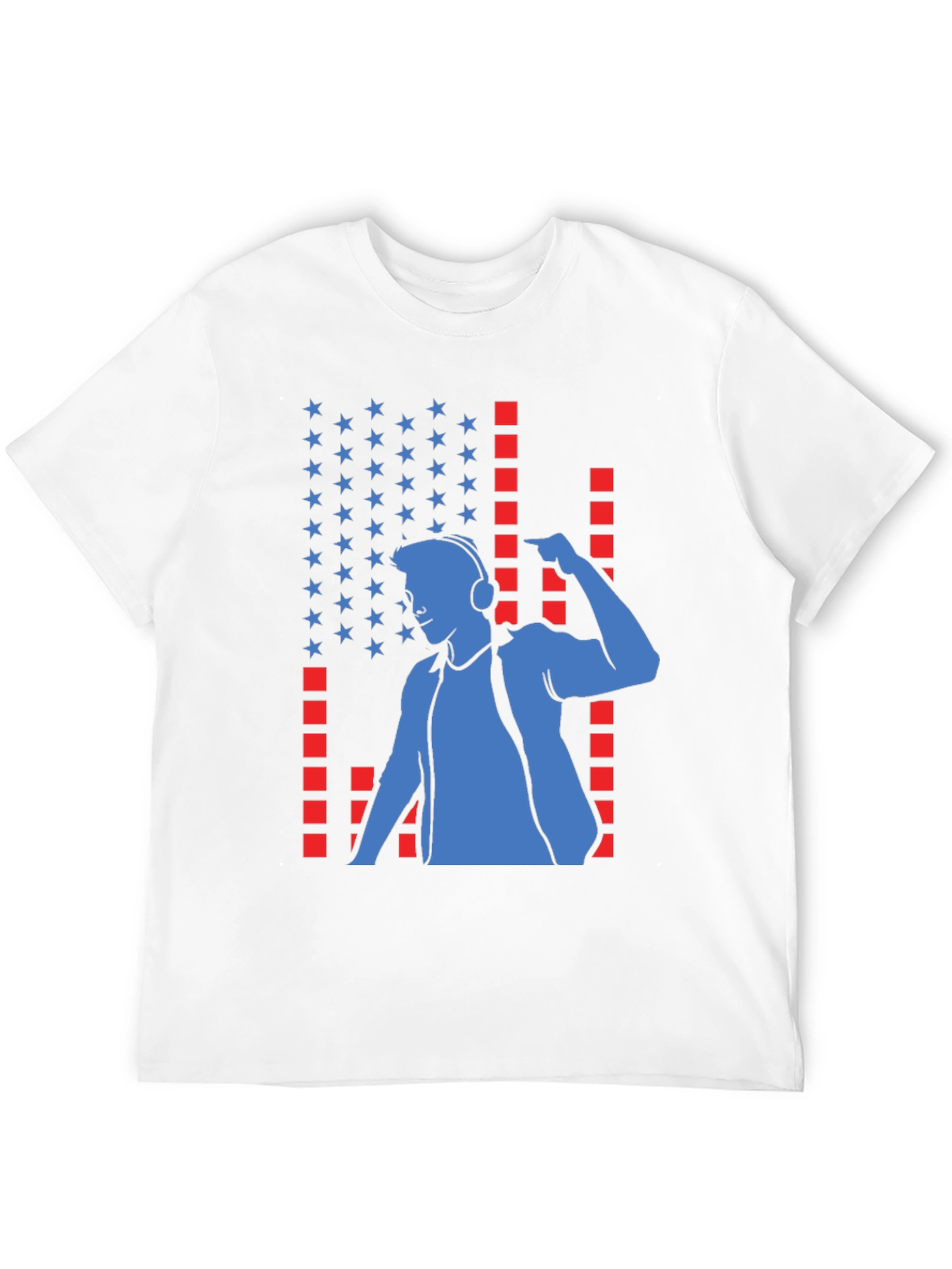 DJ American Flag Black T-Shirt