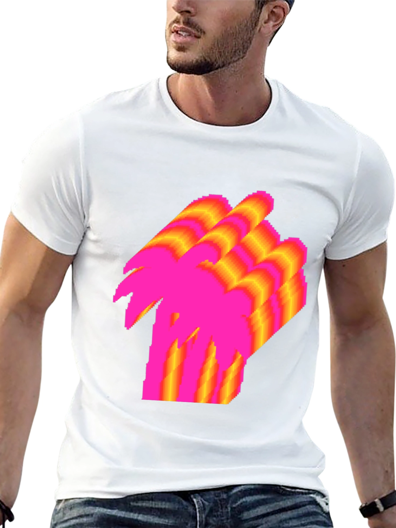 Vaporwave Palm Tree T-Shirt - Retro Graphic Tee