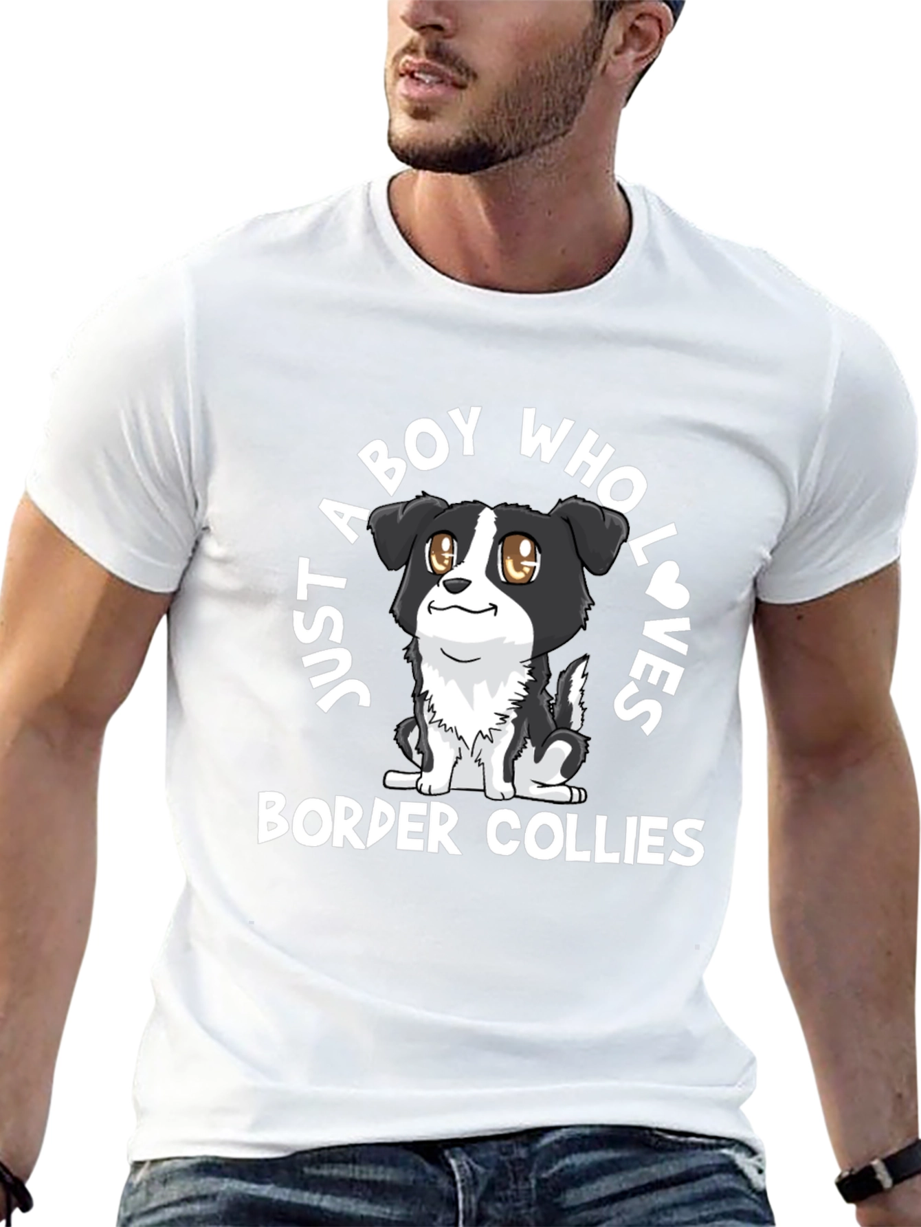 Boy Who Loves Border Collies Graphic Tee