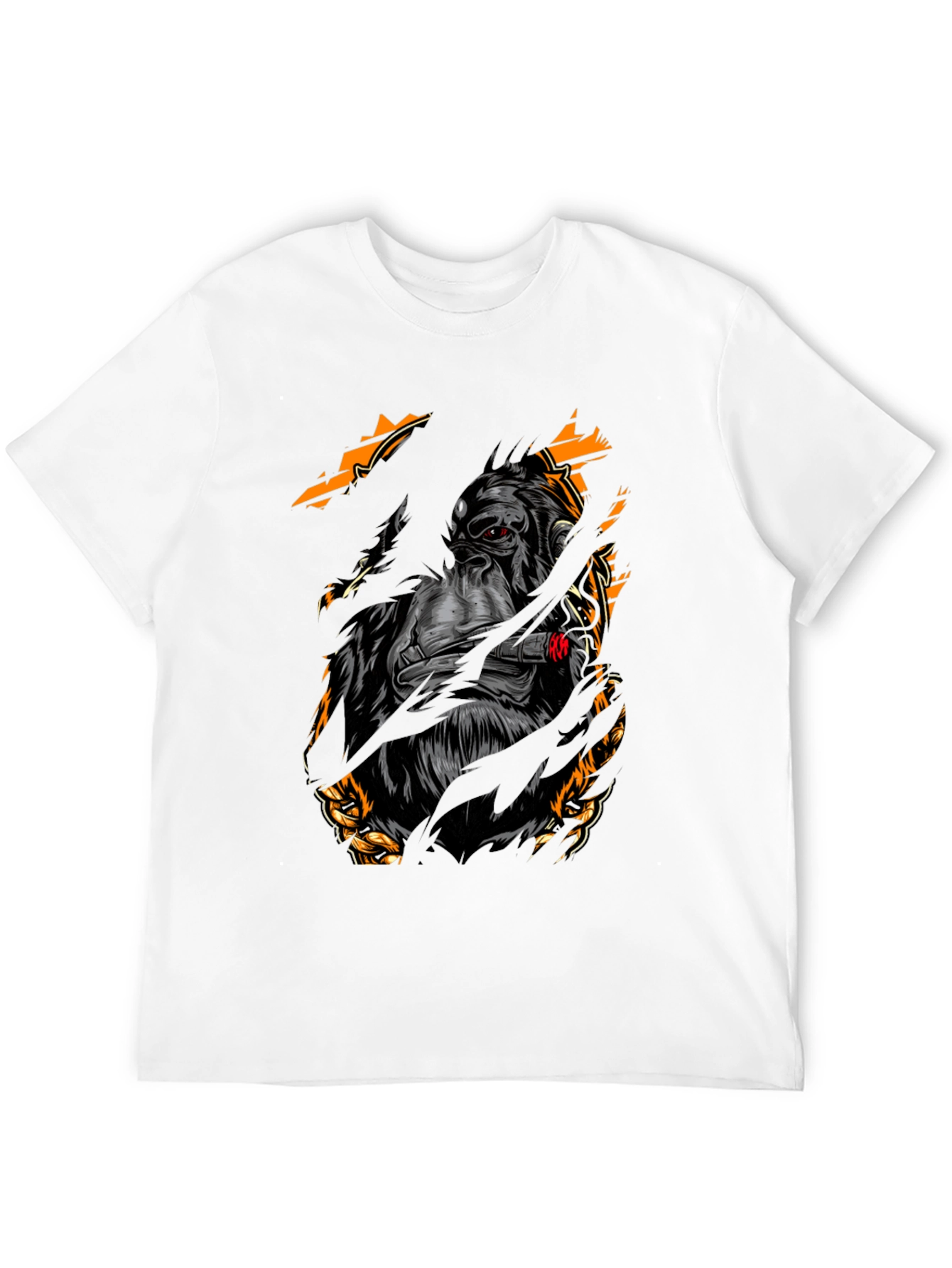 Black Graphic Tee: Gorilla Boss Design