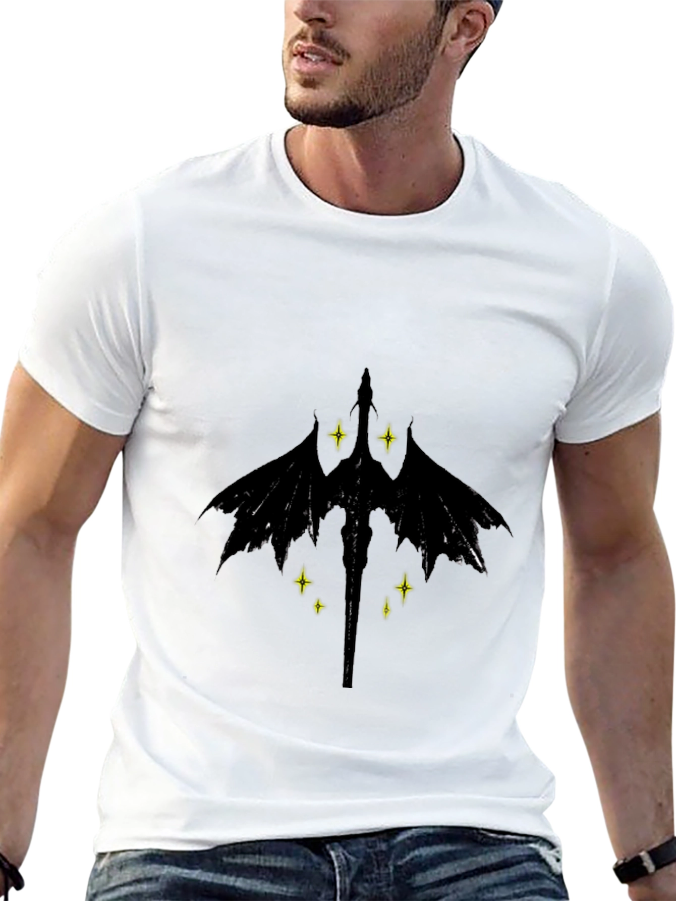 Dragon Emblem Graphic Black T-Shirt