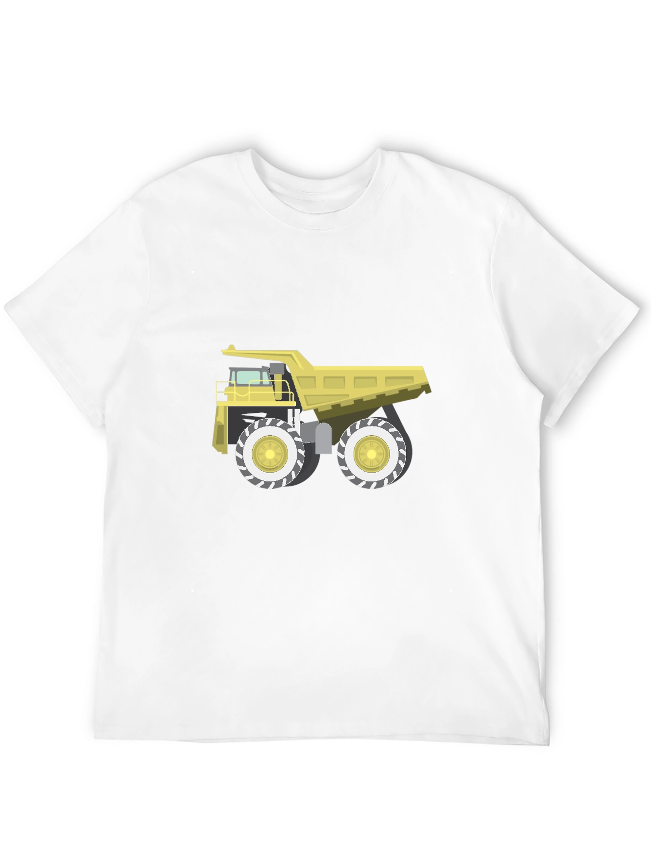 Dump Truck Graphic Tee - Black Cotton T-Shirt