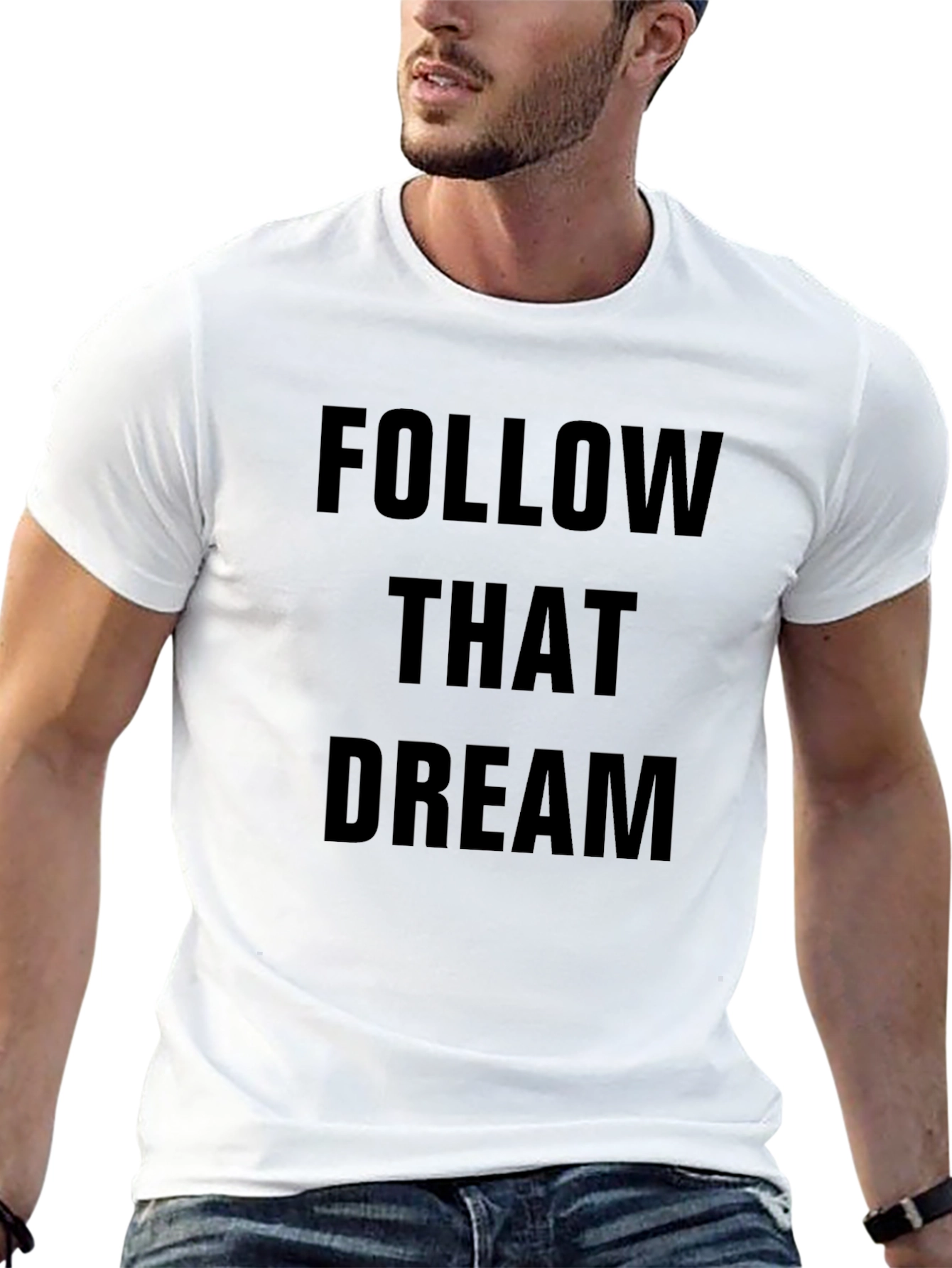 Follow That Dream Black Graphic T-Shirt