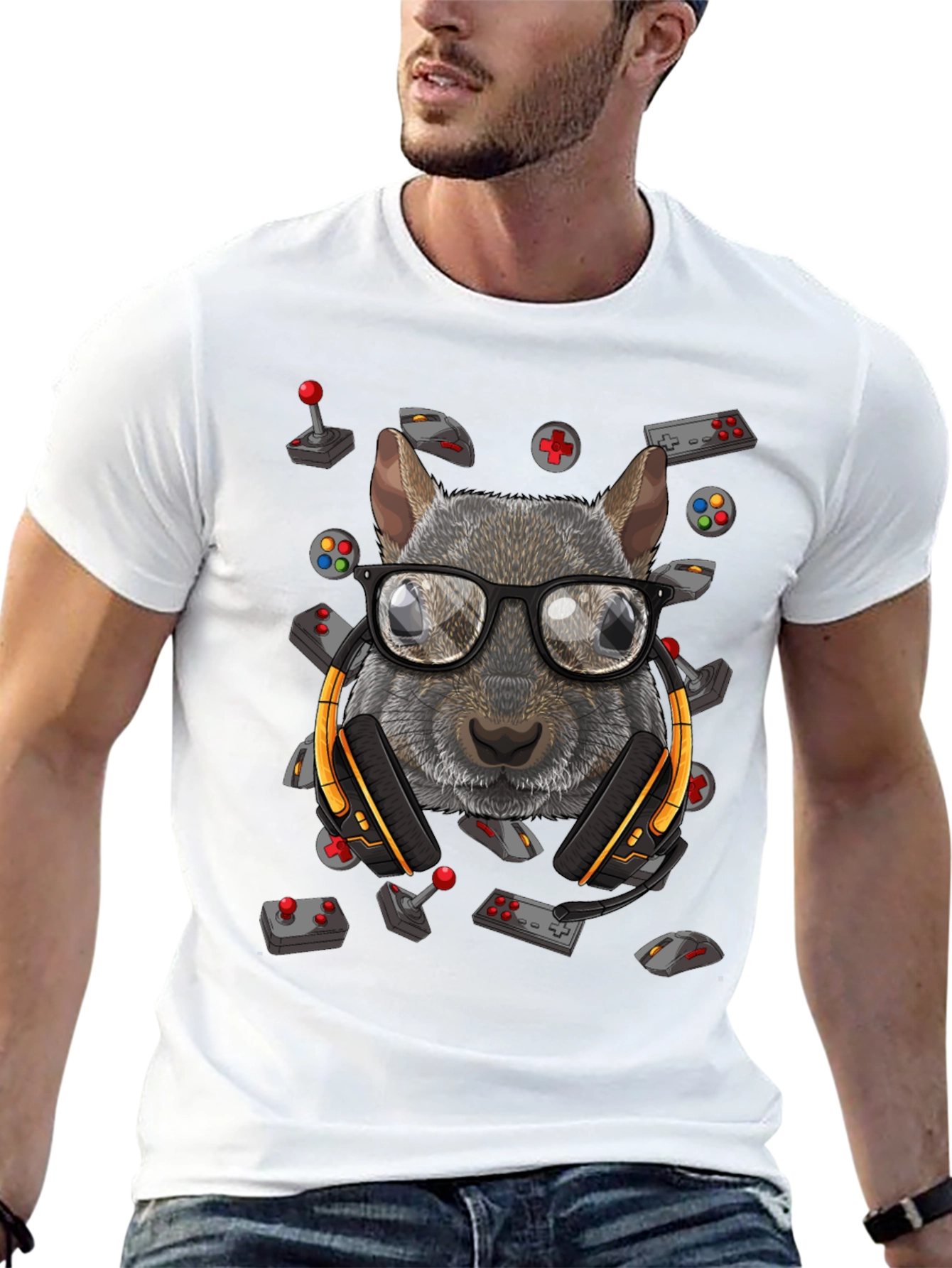 Gamer Squirrel T-Shirt - Geek Chic Apparel