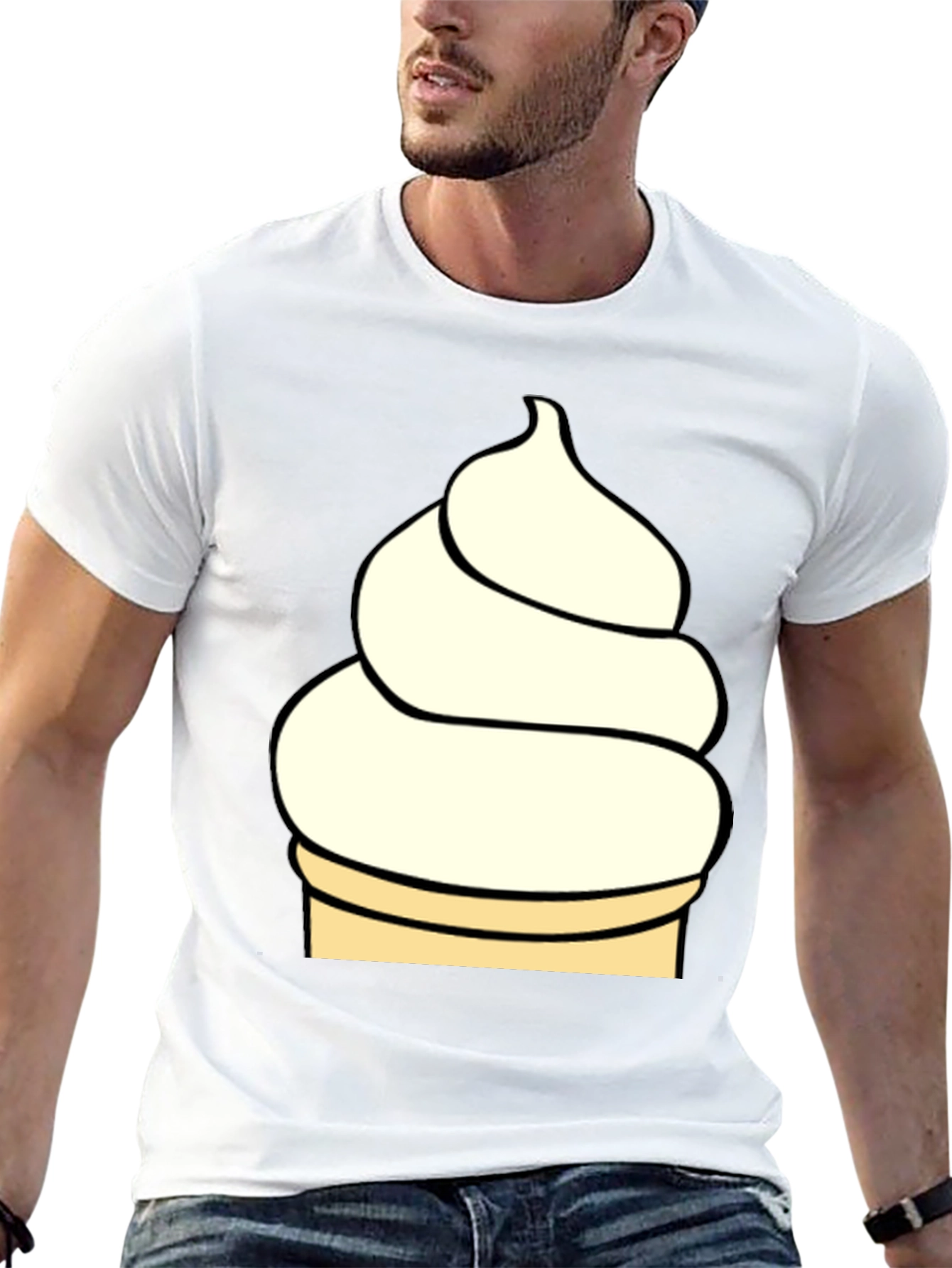 Ice Cream Cone Graphic Tee - Fun Casual Style