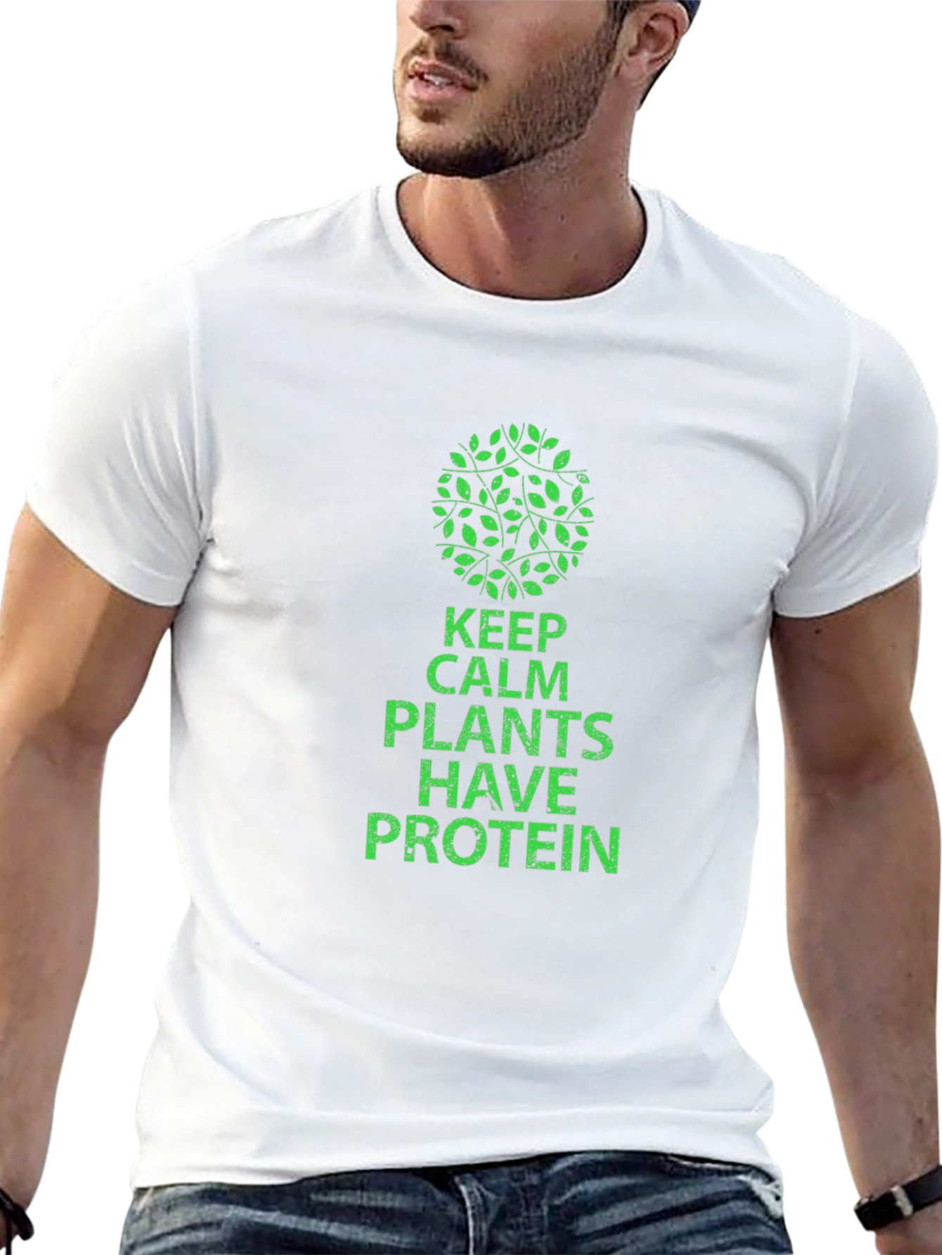 Vegan Protein T-Shirt - Keep Calm Plants Have Protein
