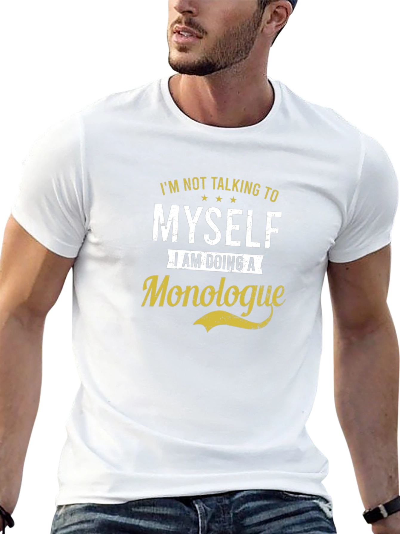 Monologue Graphic Tee - Black Cotton T-Shirt