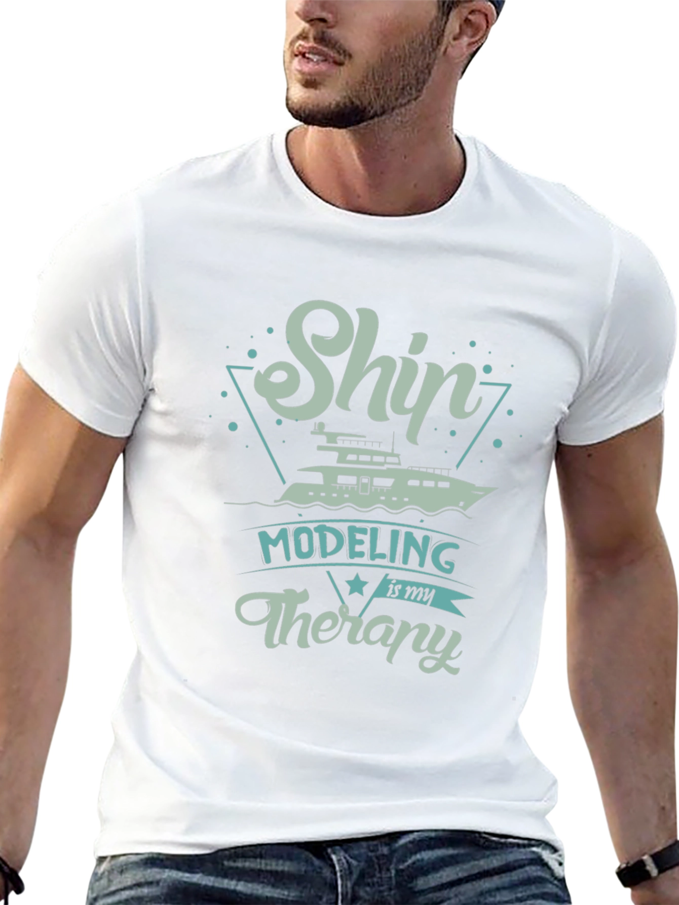 Ship Modeling Therapy T-Shirt Boat Lover Tee