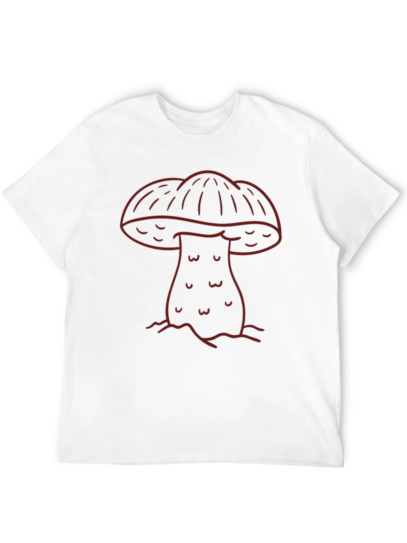 Mushroom Graphic Tee - Trendy Unisex Black T-Shirt