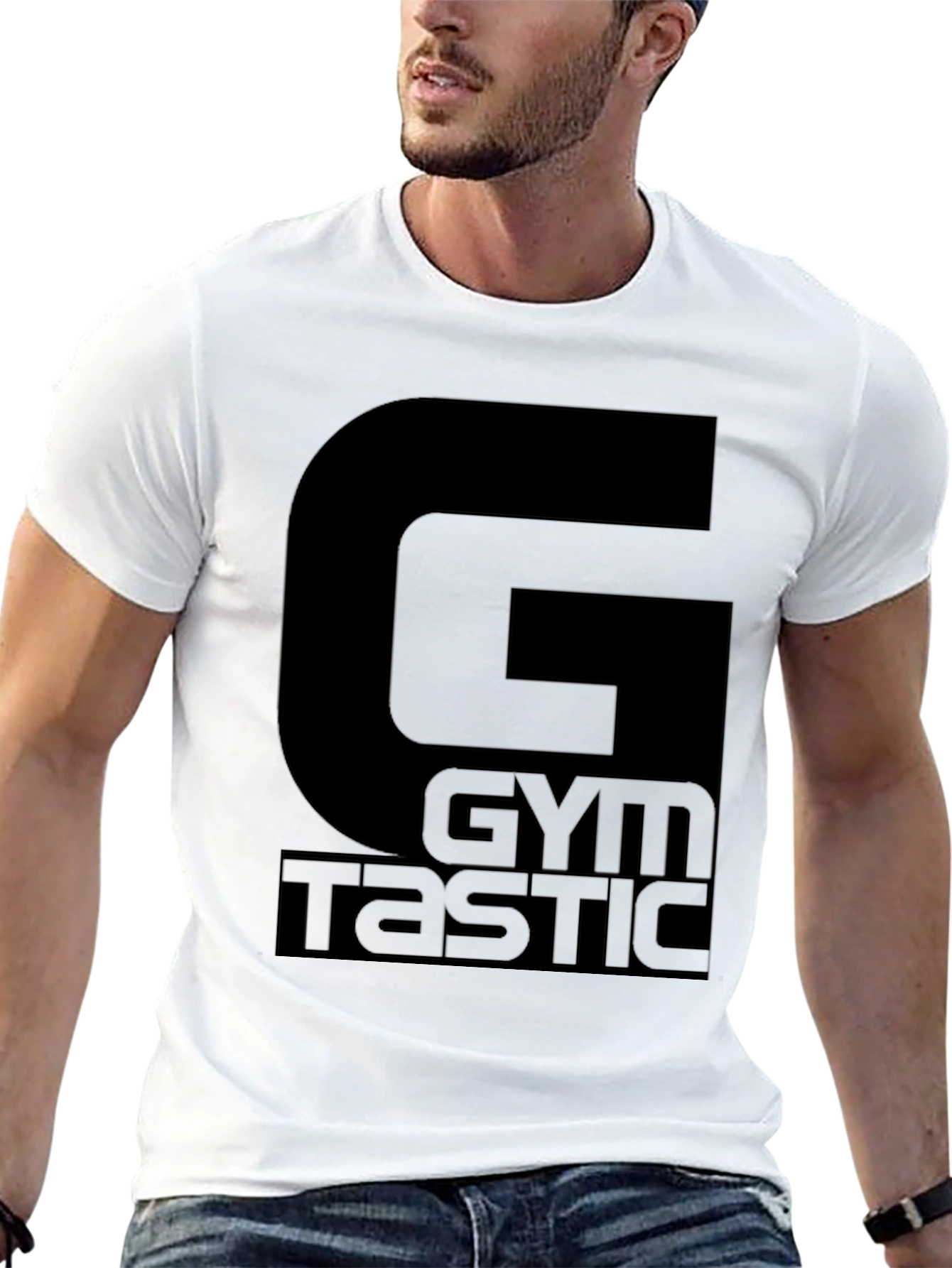 Mens Black Gymtastic Graphic T-Shirt
