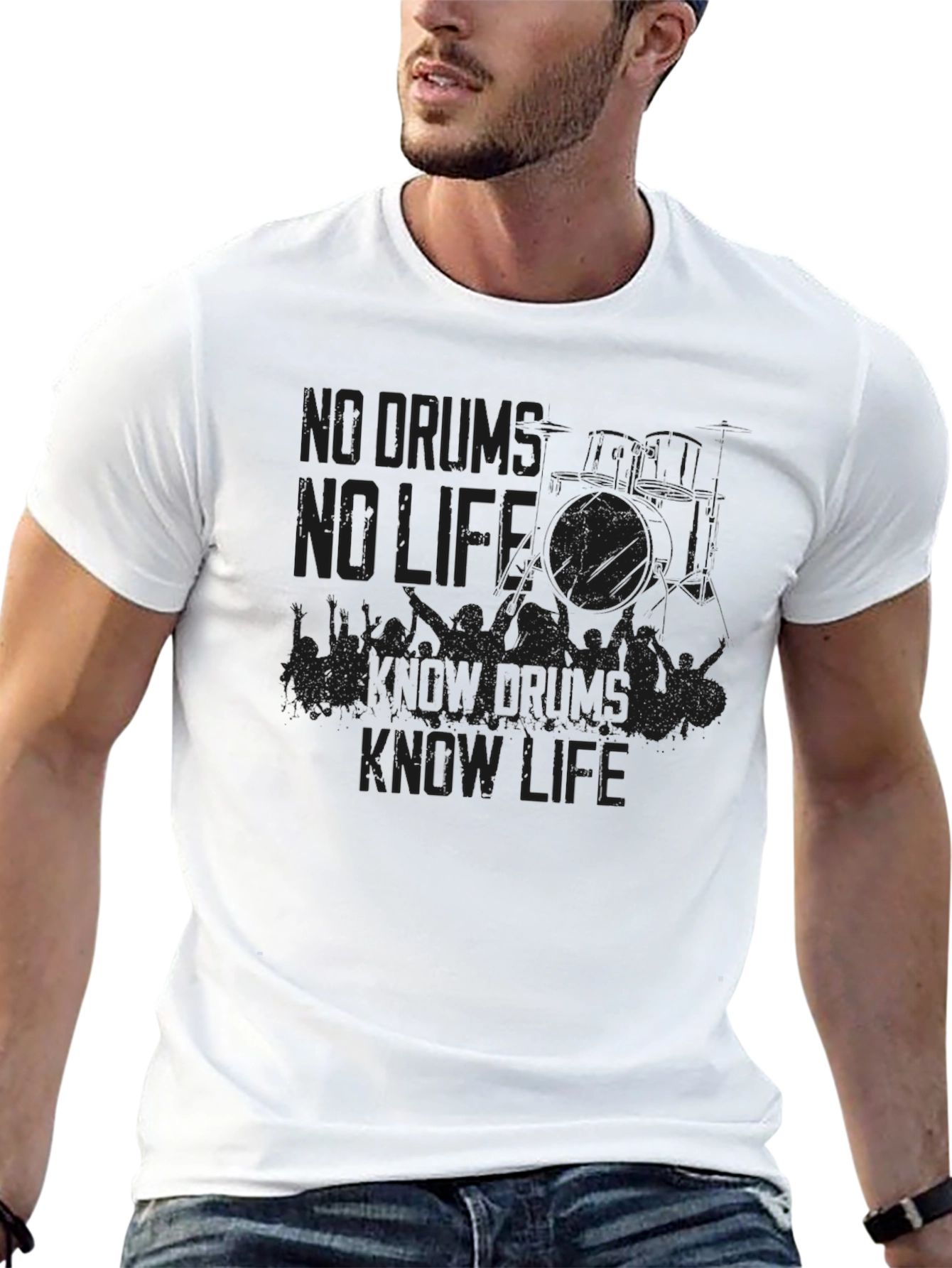 No Drums No Life T-Shirt - Musician Tee