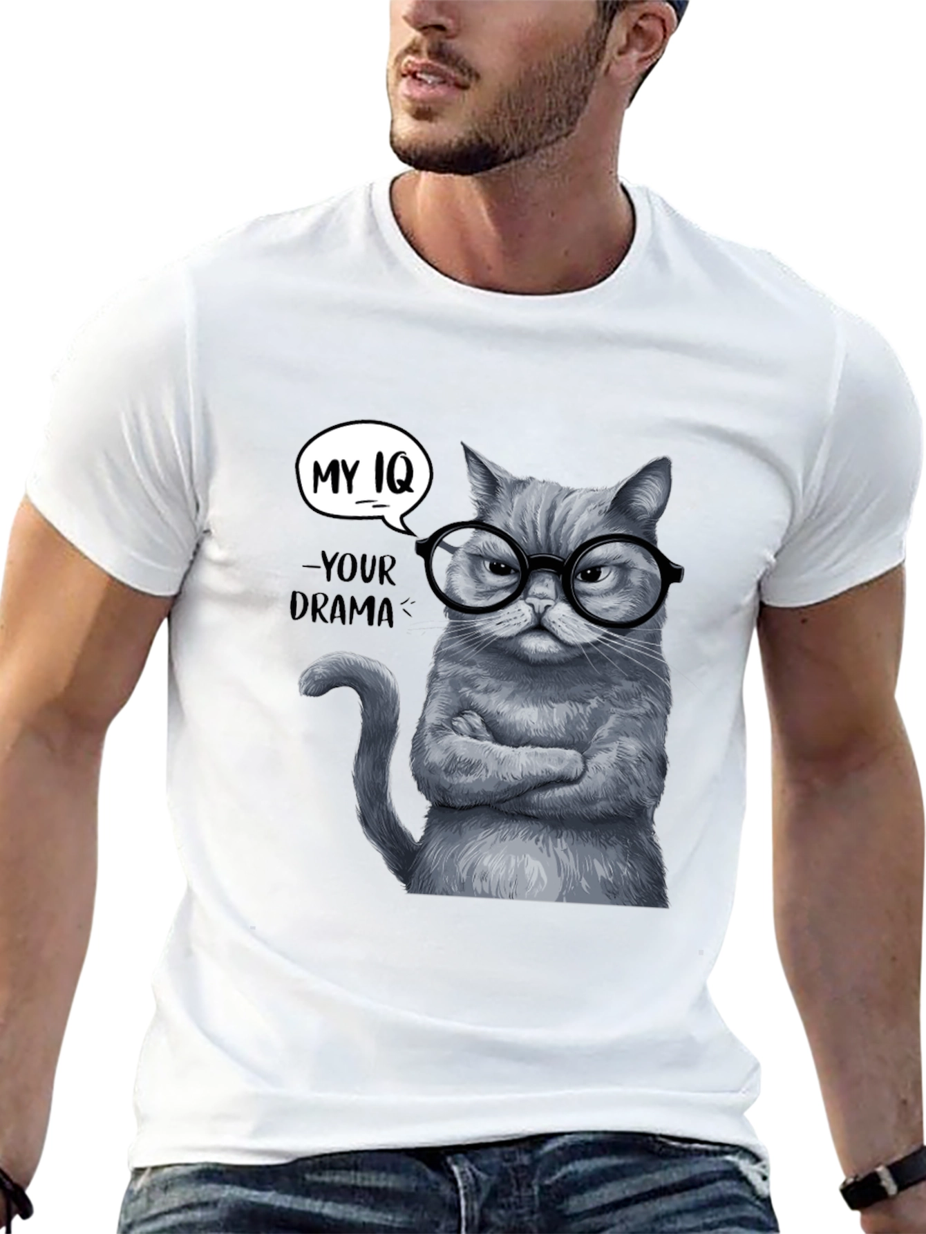 My IQ T-Shirt - Sarcastic Cat Tee