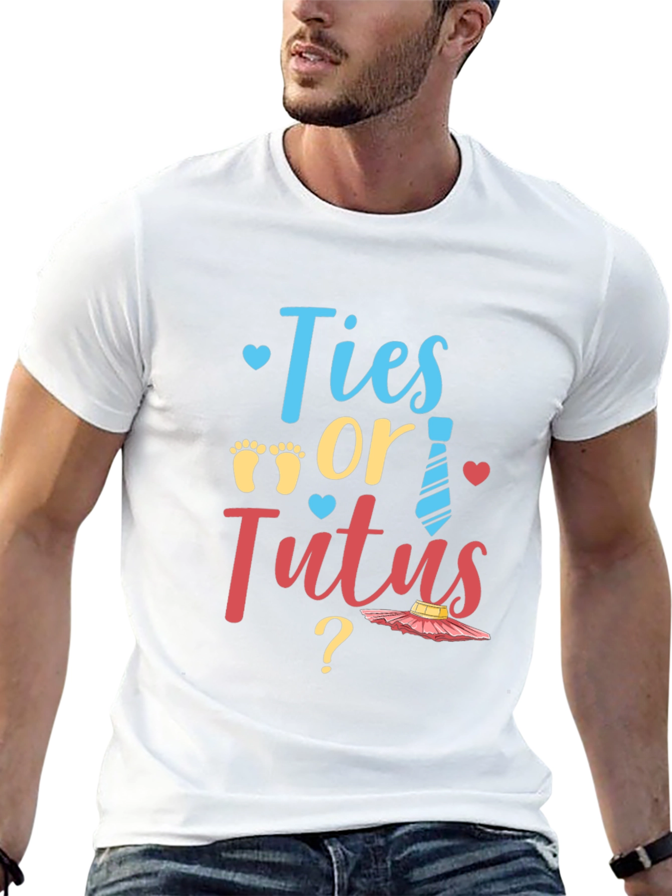 Ties or Tutus Gender Reveal T-Shirt
