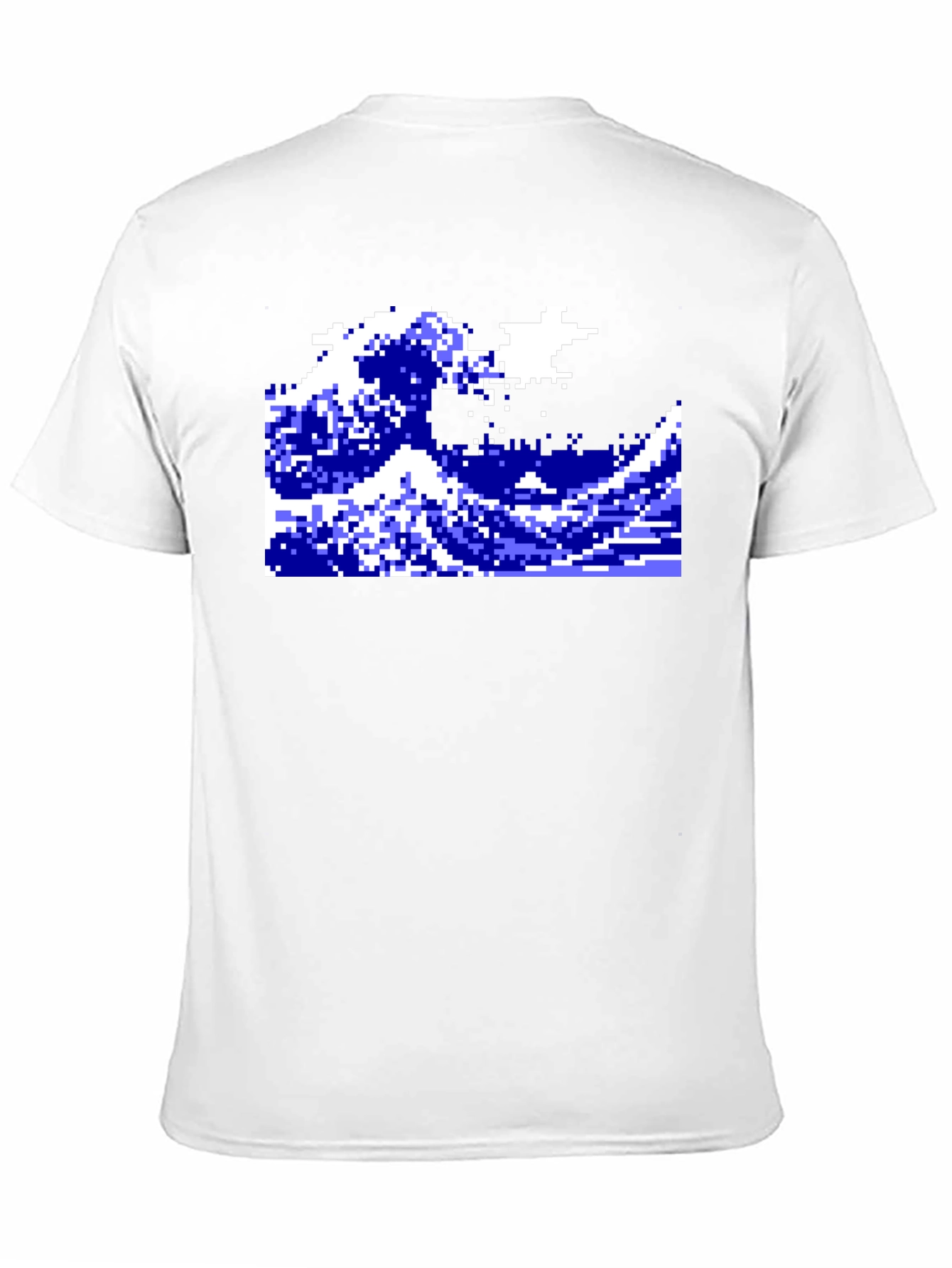 Retro Pixel Wave Graphic T-Shirt