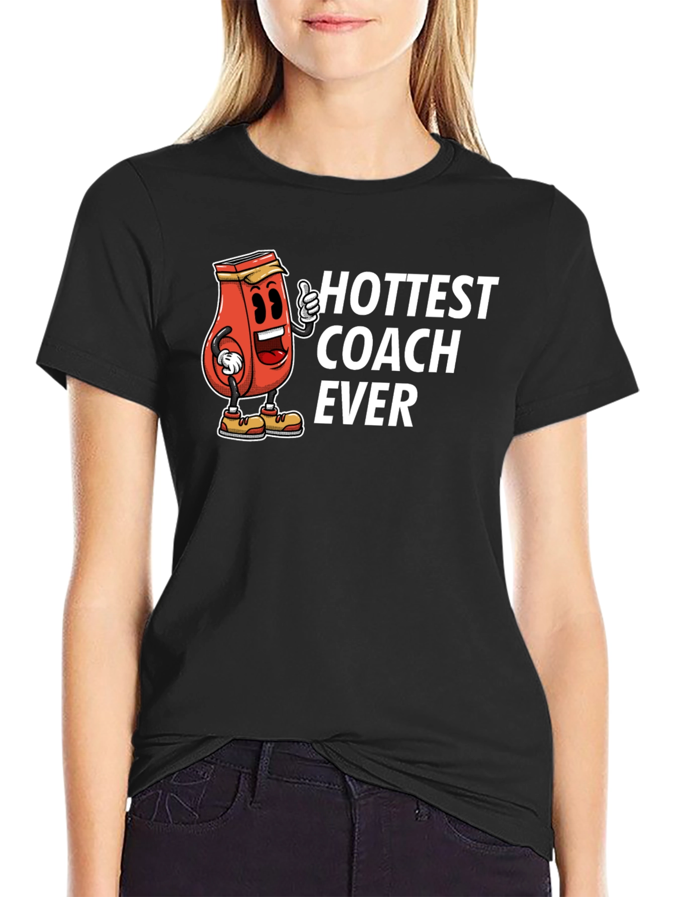 Hottest Coach Ever T-Shirt - Cartoon Design
