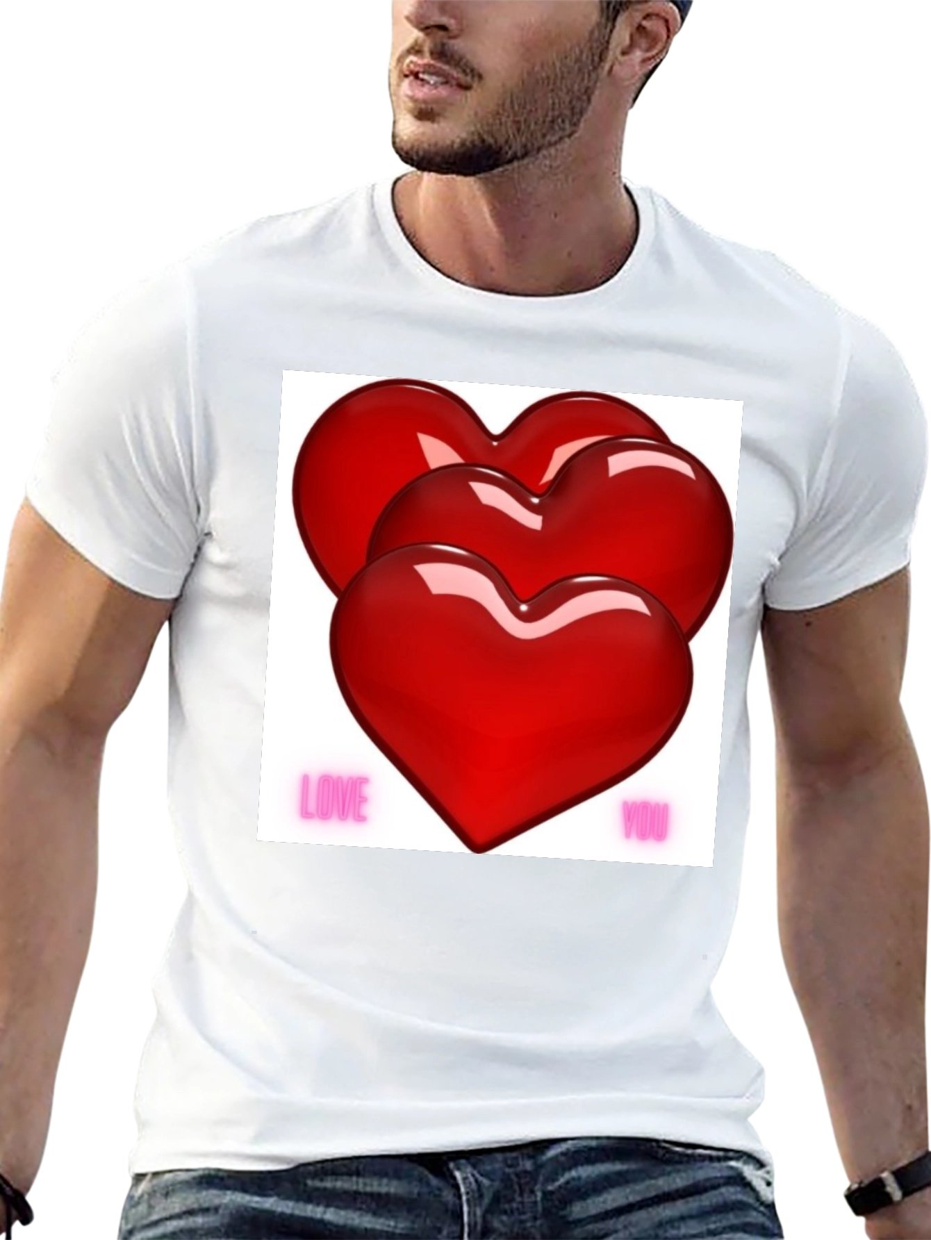 Love You Hearts Valentines Day T-Shirt