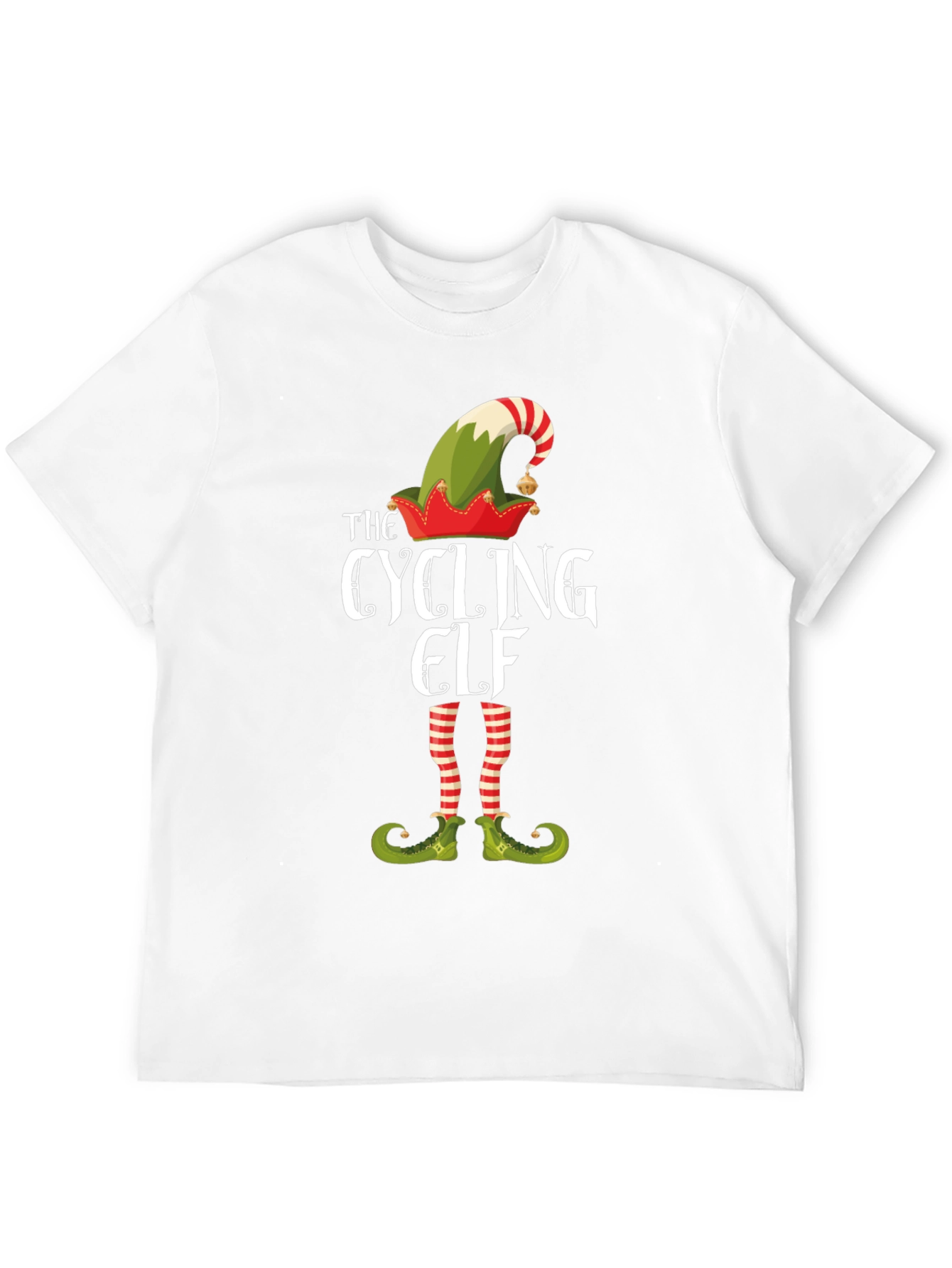 The Cycling Elf T-Shirt - Holiday Festive Tee