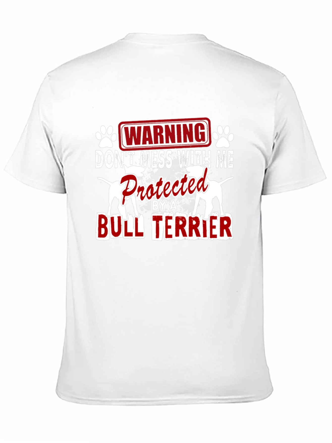 Warning: Bull Terrier Protected Mens T-Shirt