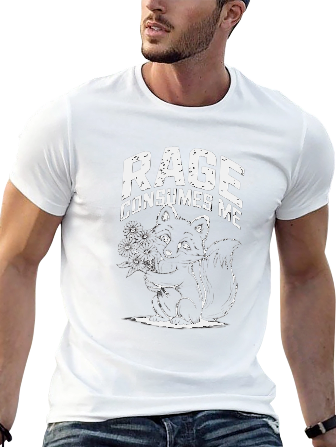 Rage Consumes Me T-Shirt | Black Squirrel Graphic Tee