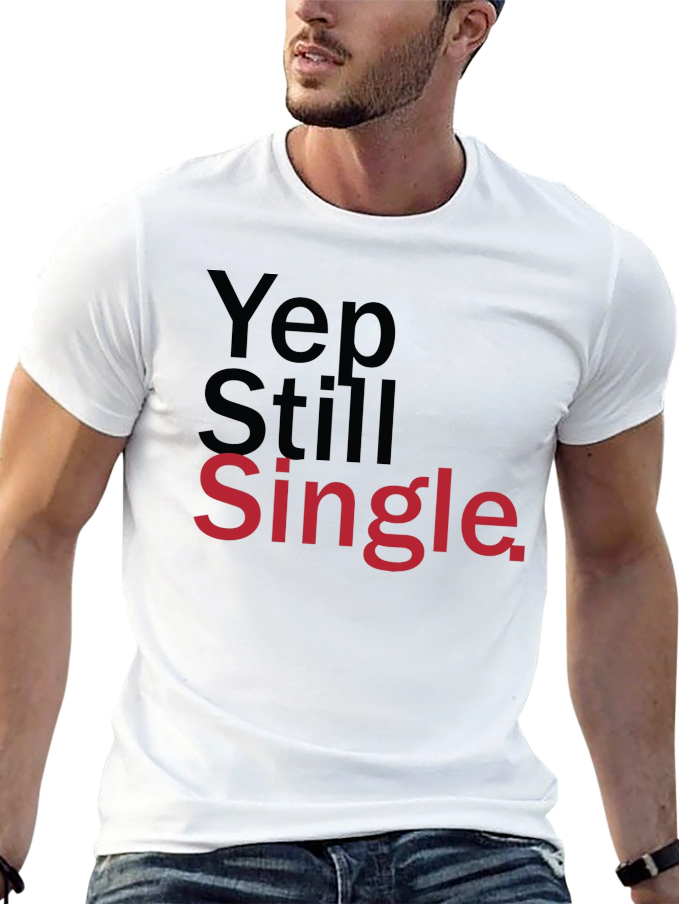 Yep Still Single Mens Graphic Tee - Black