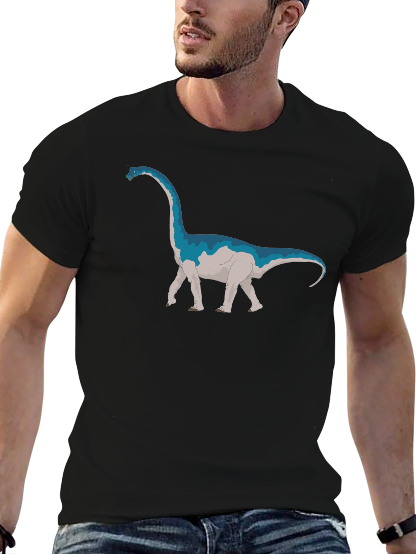 Blue Dinosaur Graphic T-Shirt