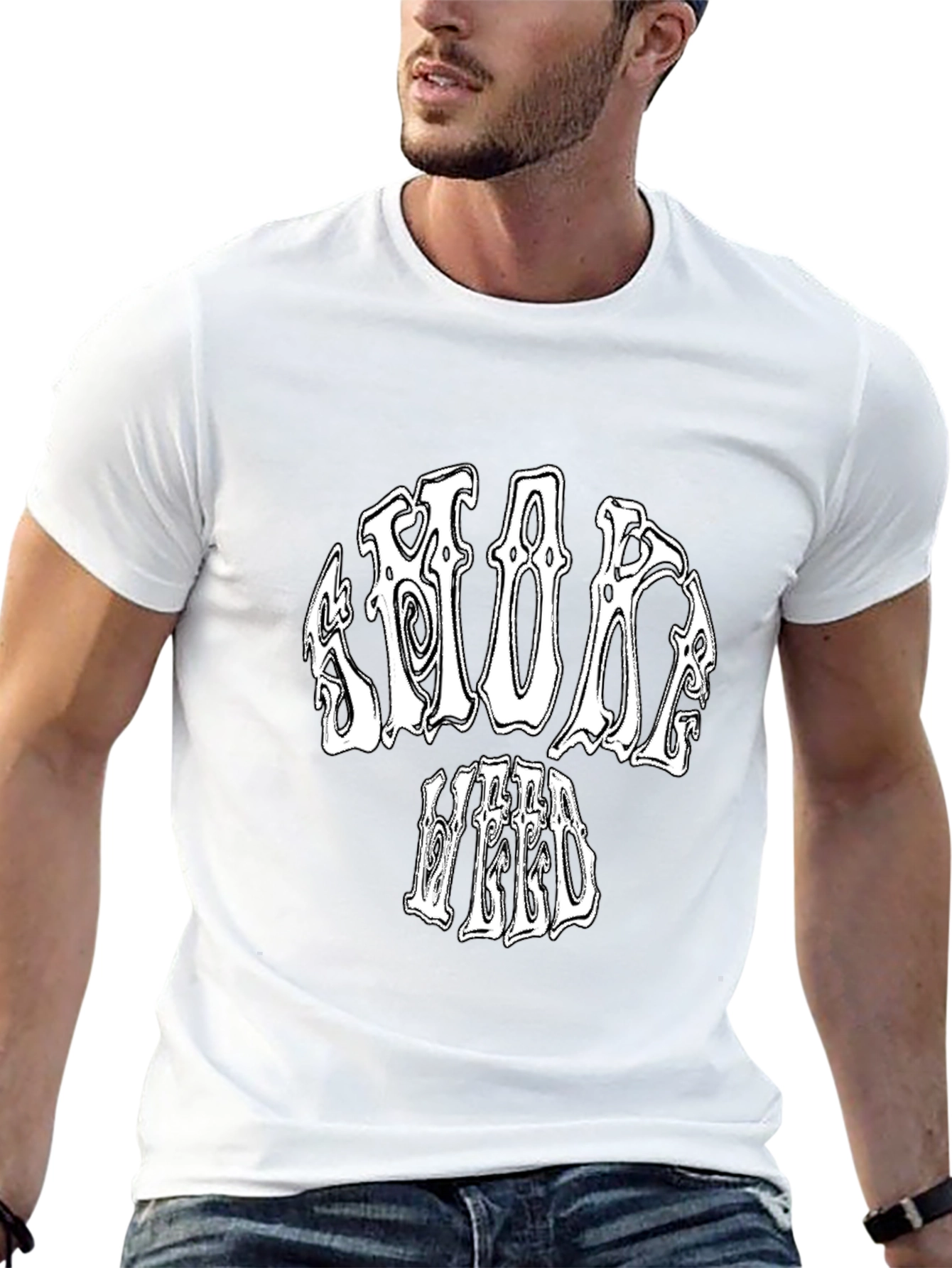 Smoke Weed Black Graphic T-Shirt