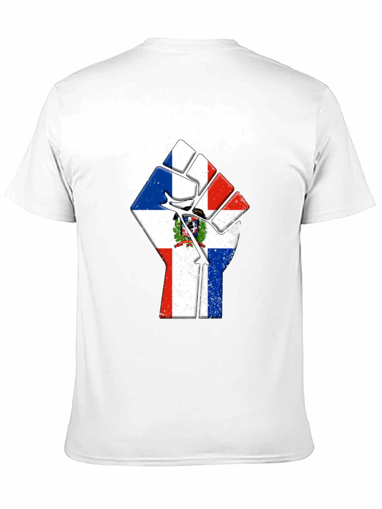 Dominican Republic Flag Fist Graphic Tee - Black