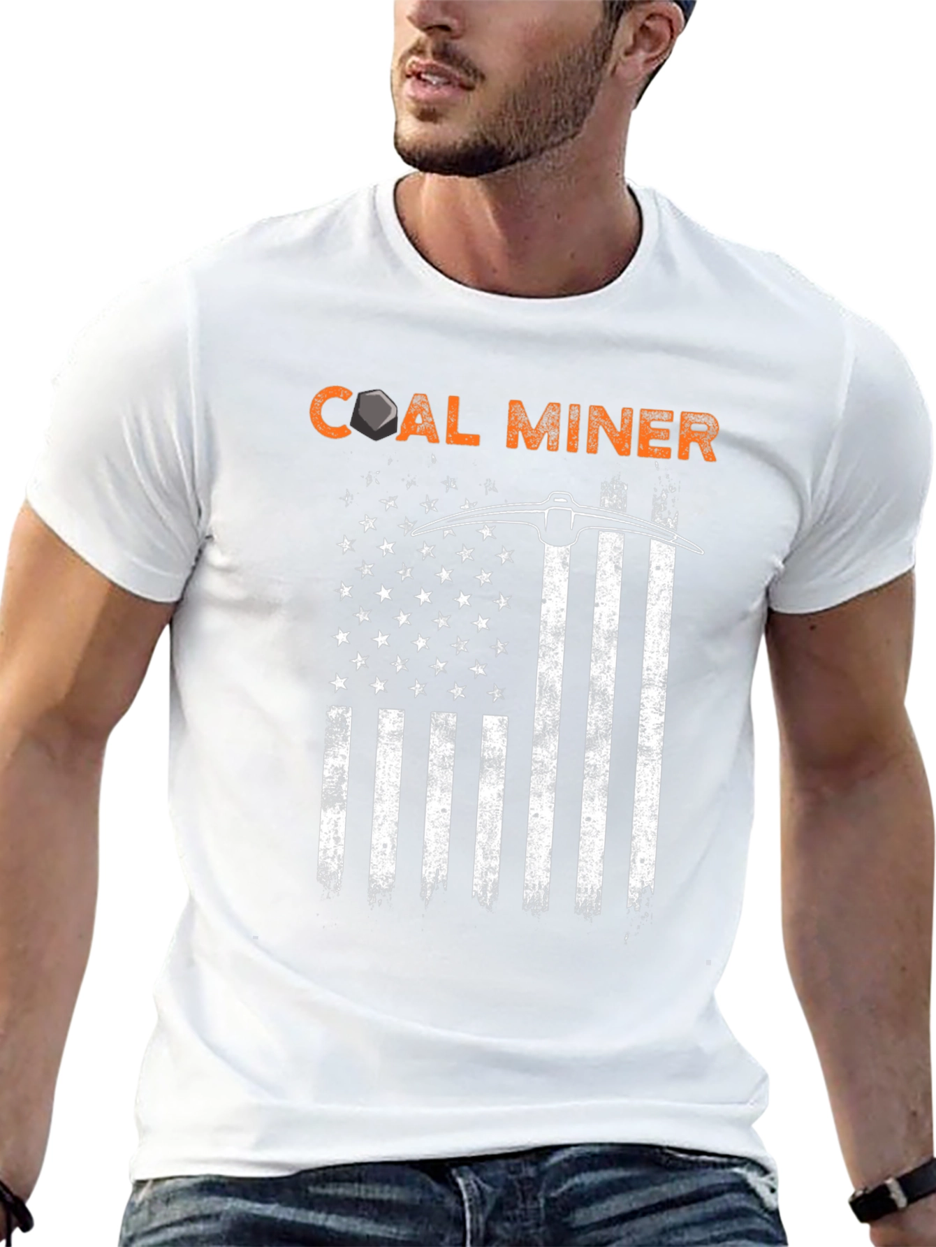 Coal Miner American Flag T-Shirt