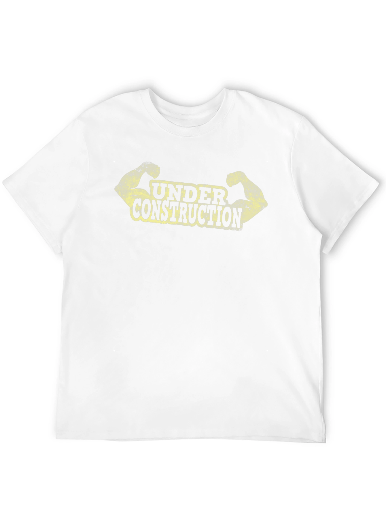 Under Construction Graphic Tee - Black Crew Neck T-Shirt