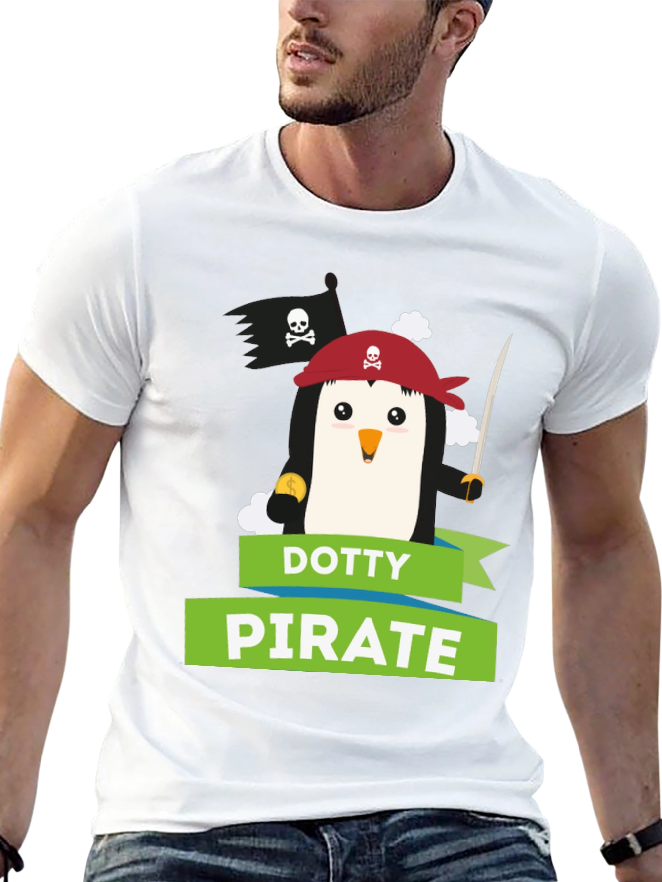 Dotty Pirate Penguin T-Shirt