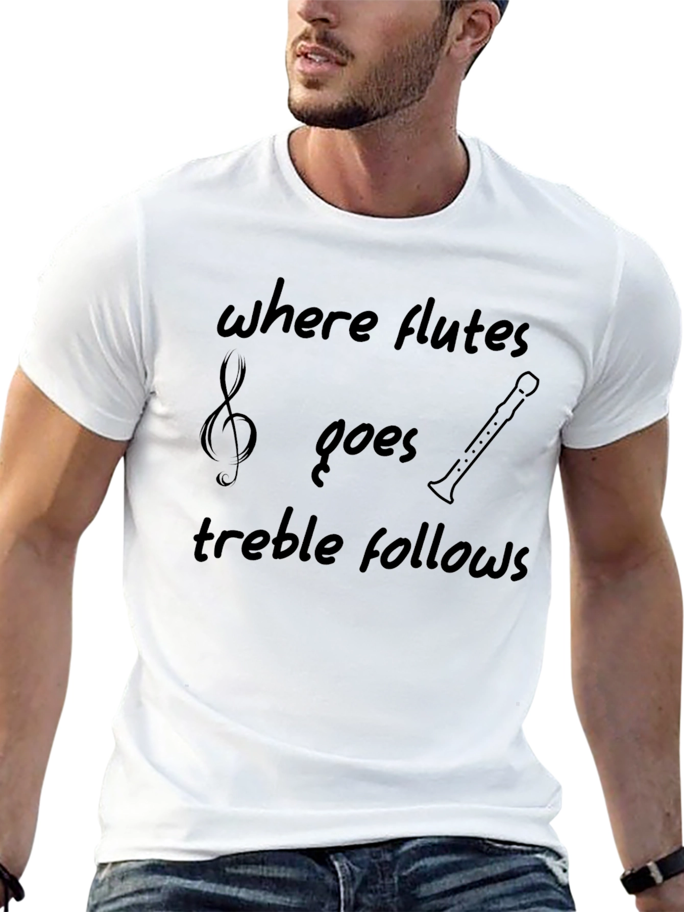 Where Flutes Go Treble Follows Graphic Tee