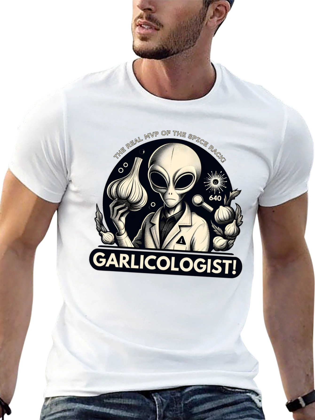 Garlicologist T-Shirt: Alien Spice Rack MVP