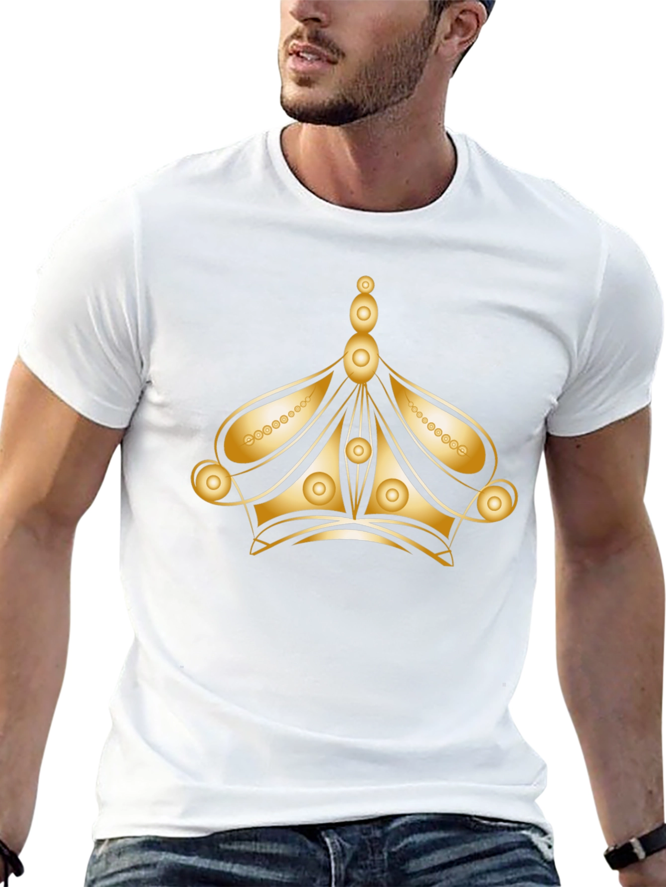 Gold Crown Graphic Black Tee
