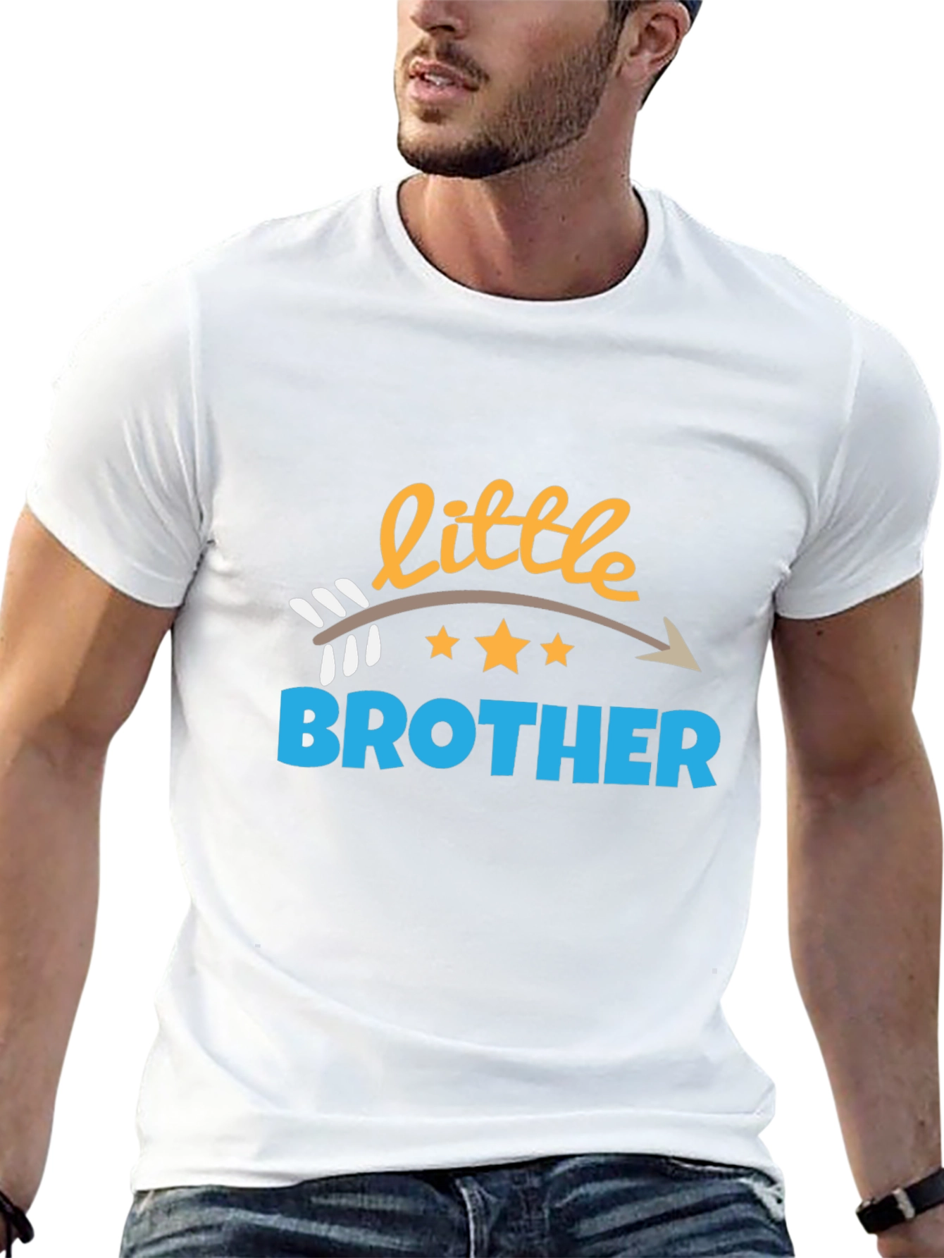 Little Brother Arrow Design Black T-Shirt