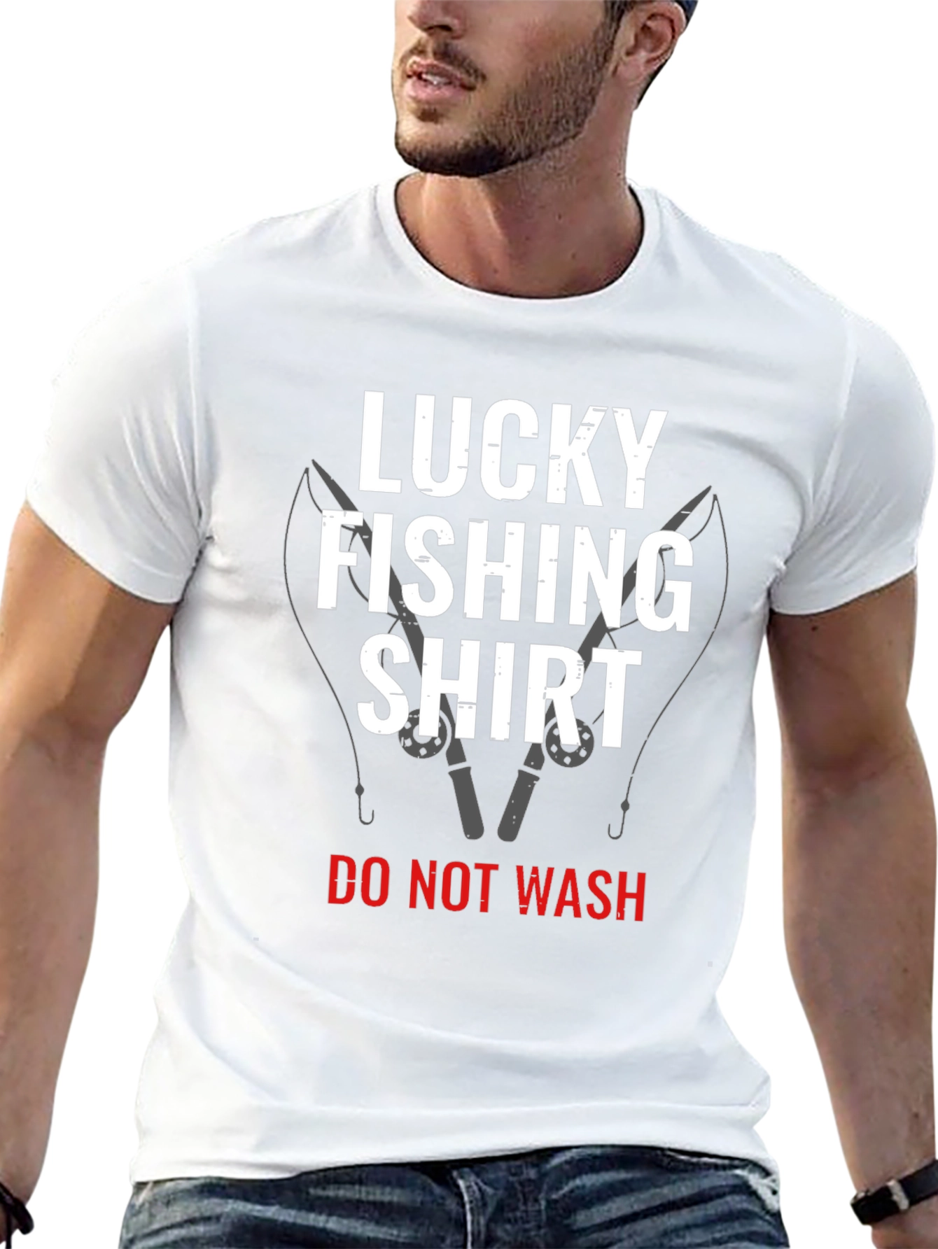 Lucky Fishing Shirt - Mens Novelty Tee