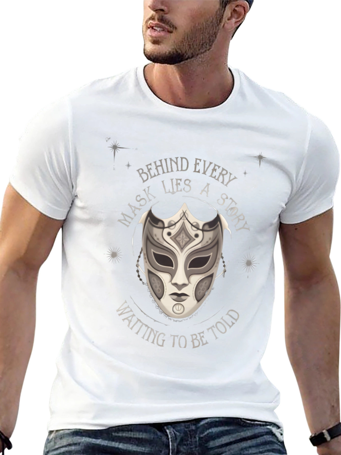 Mask Story Graphic T-Shirt