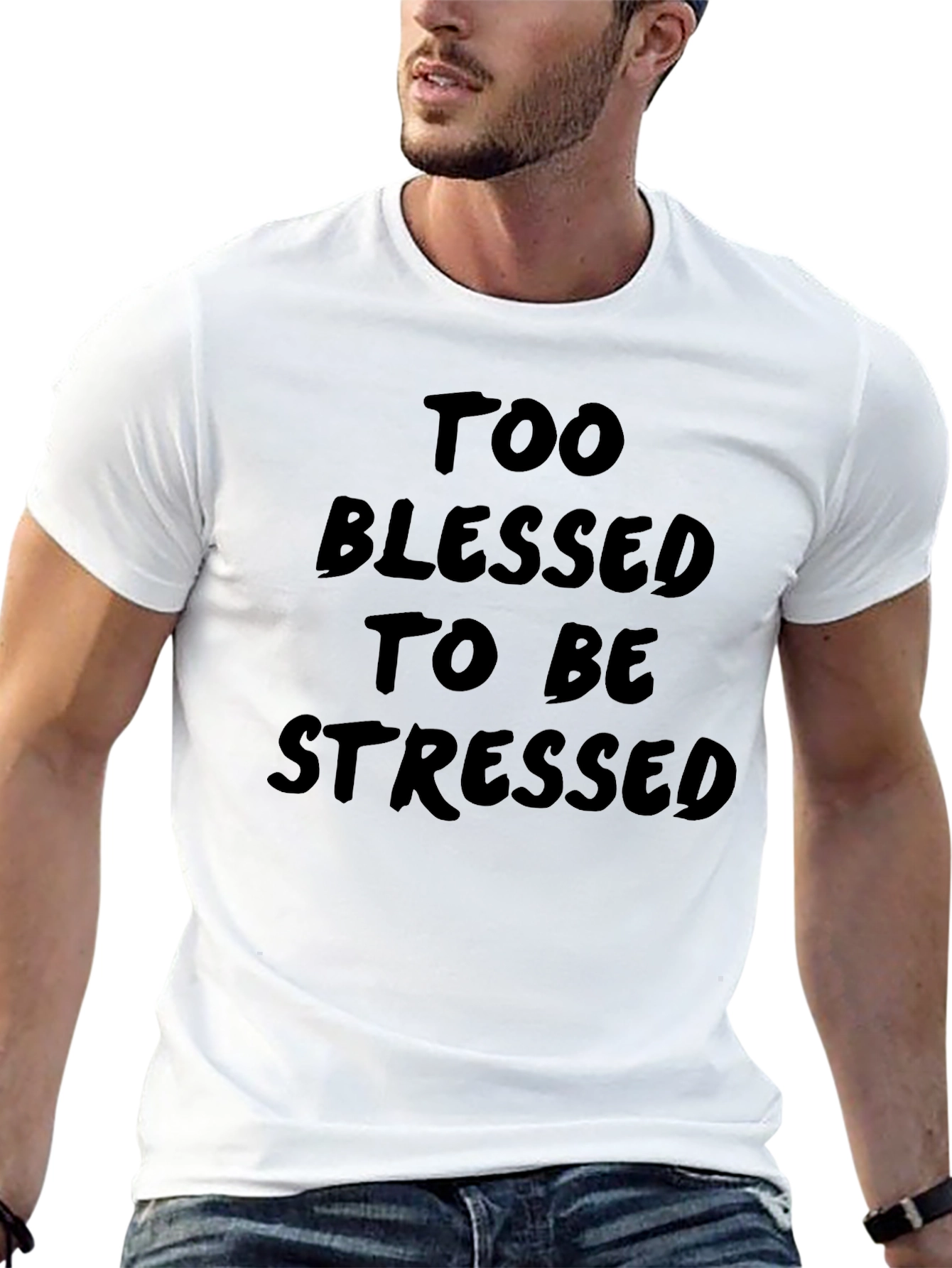 Too Blessed to Be Stressed Graphic Tee