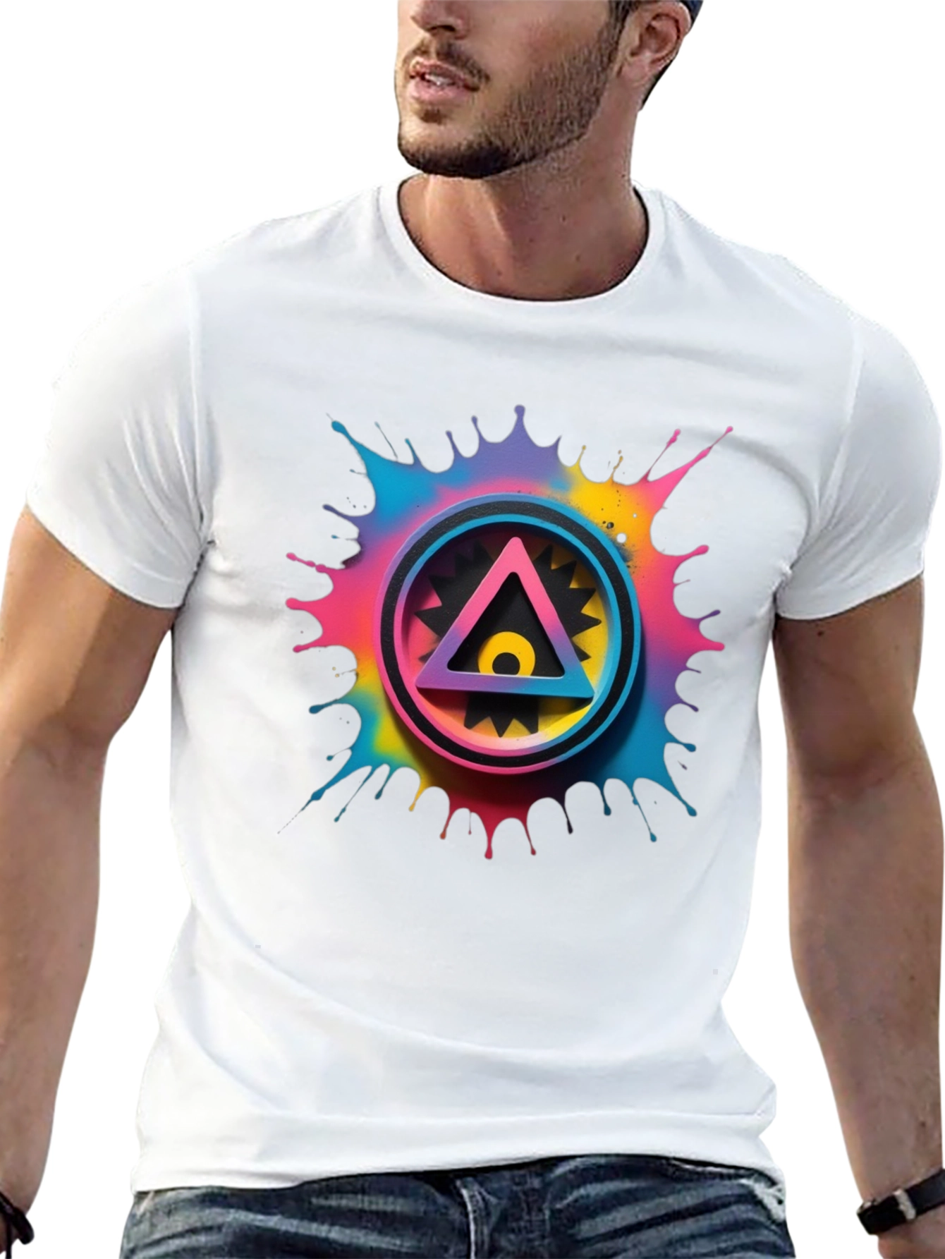 Geometric Rainbow T-Shirt
