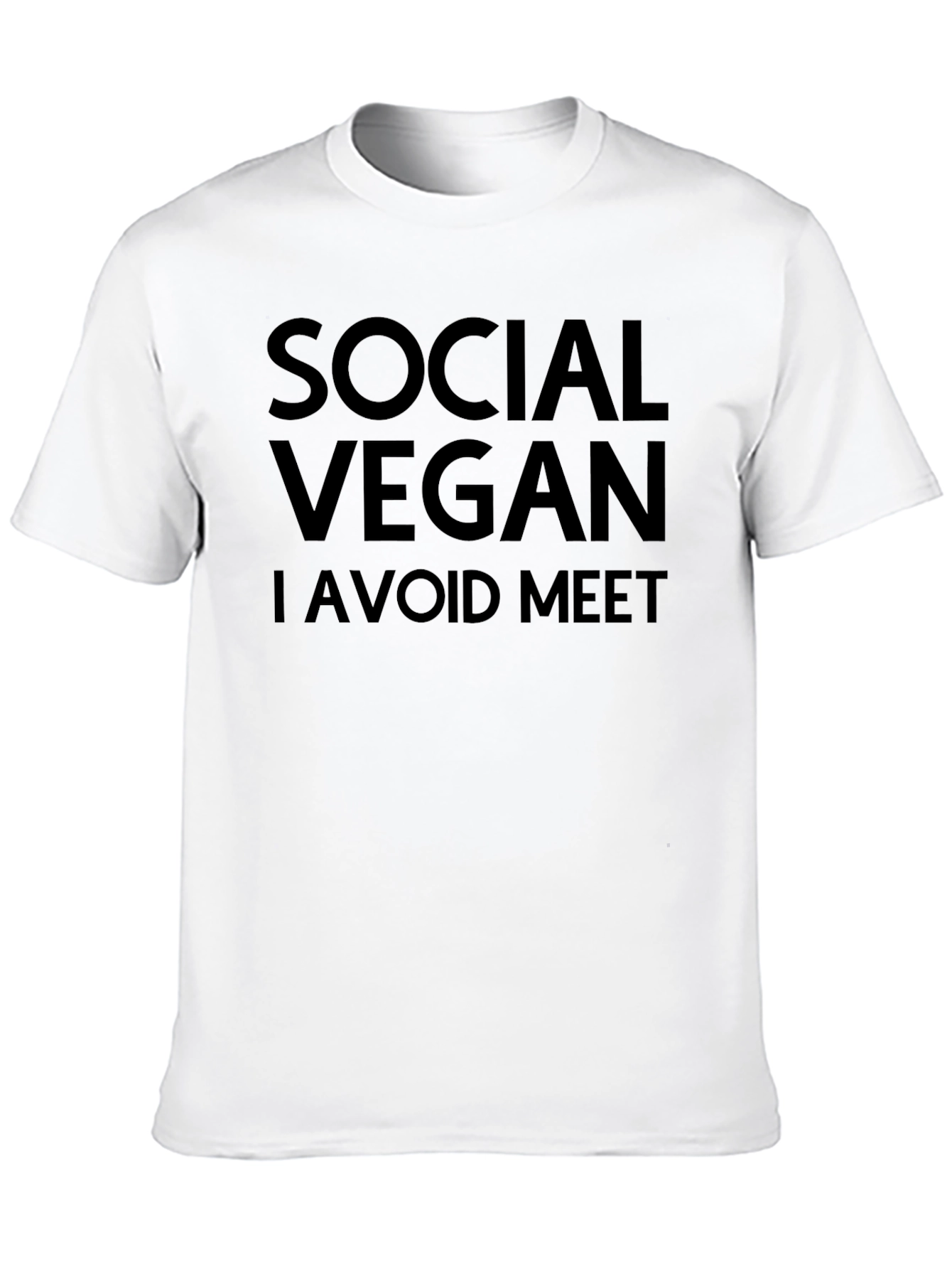 Social Vegan Funny Slogan T-Shirt