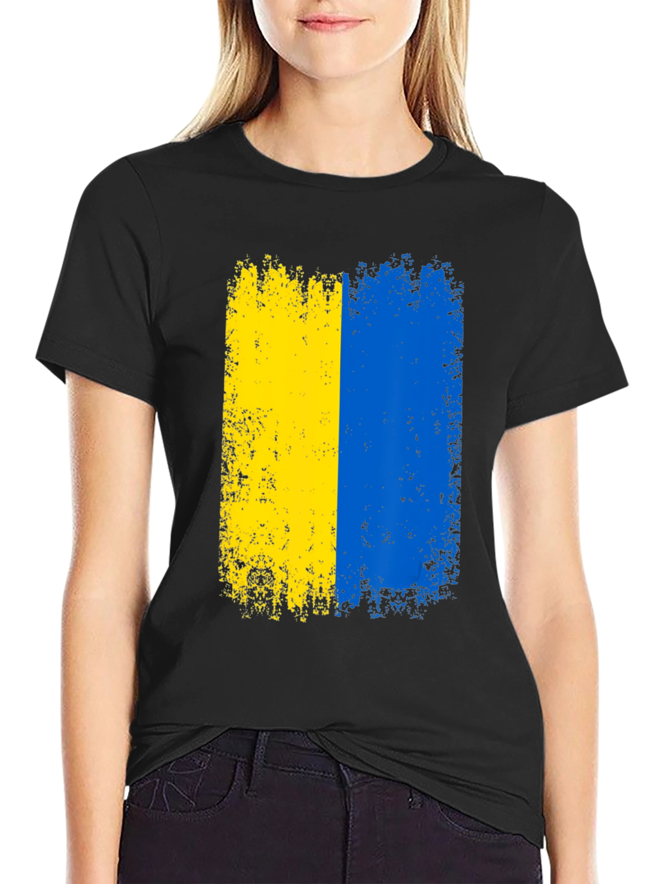 Ukraine Flag Distressed Graphic T-Shirt