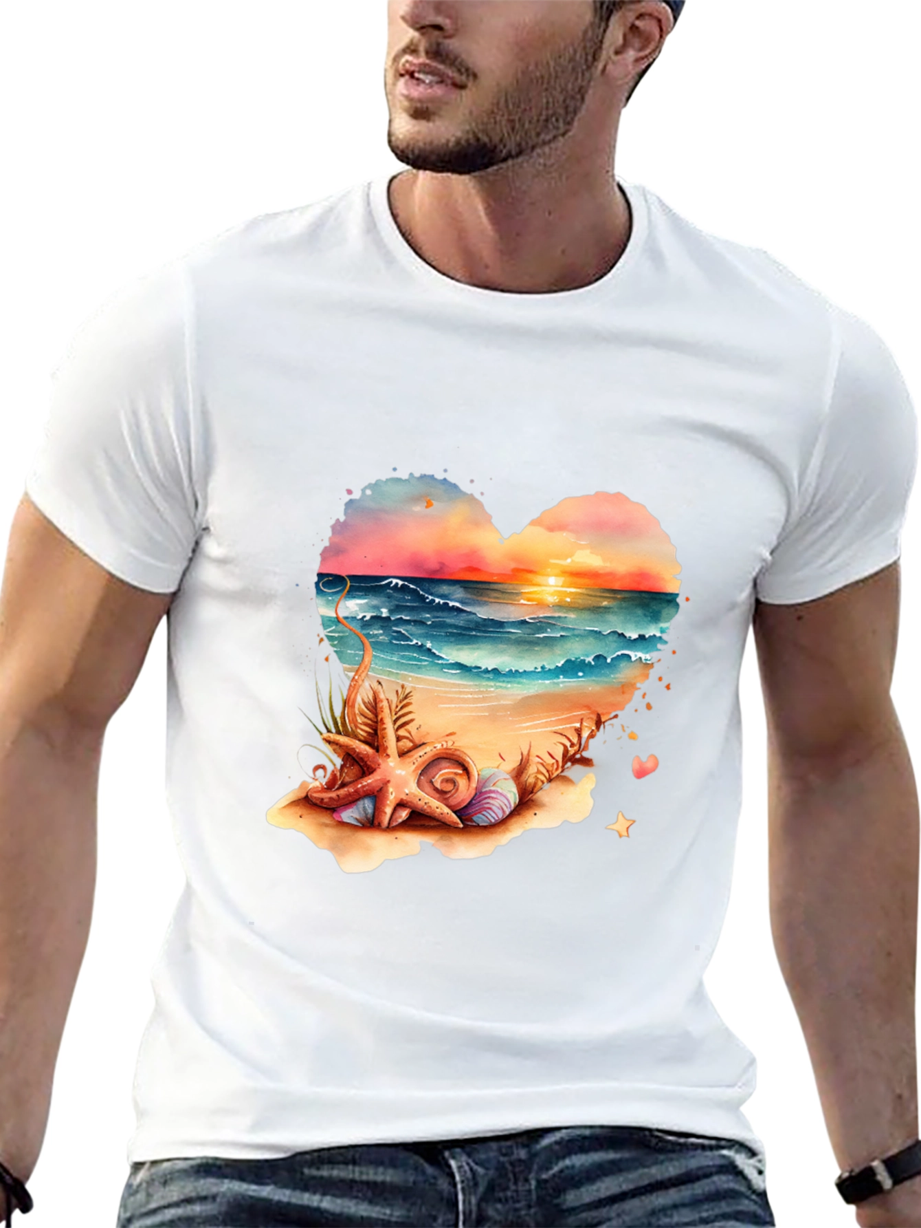 Beach Heart Graphic Tee
