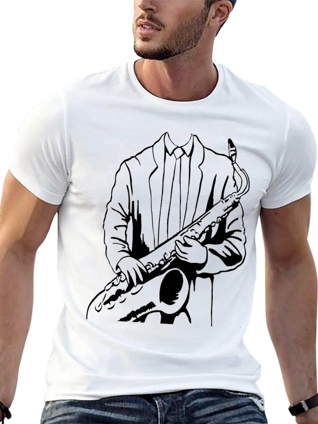 Cool Saxophone Player Graphic Tee