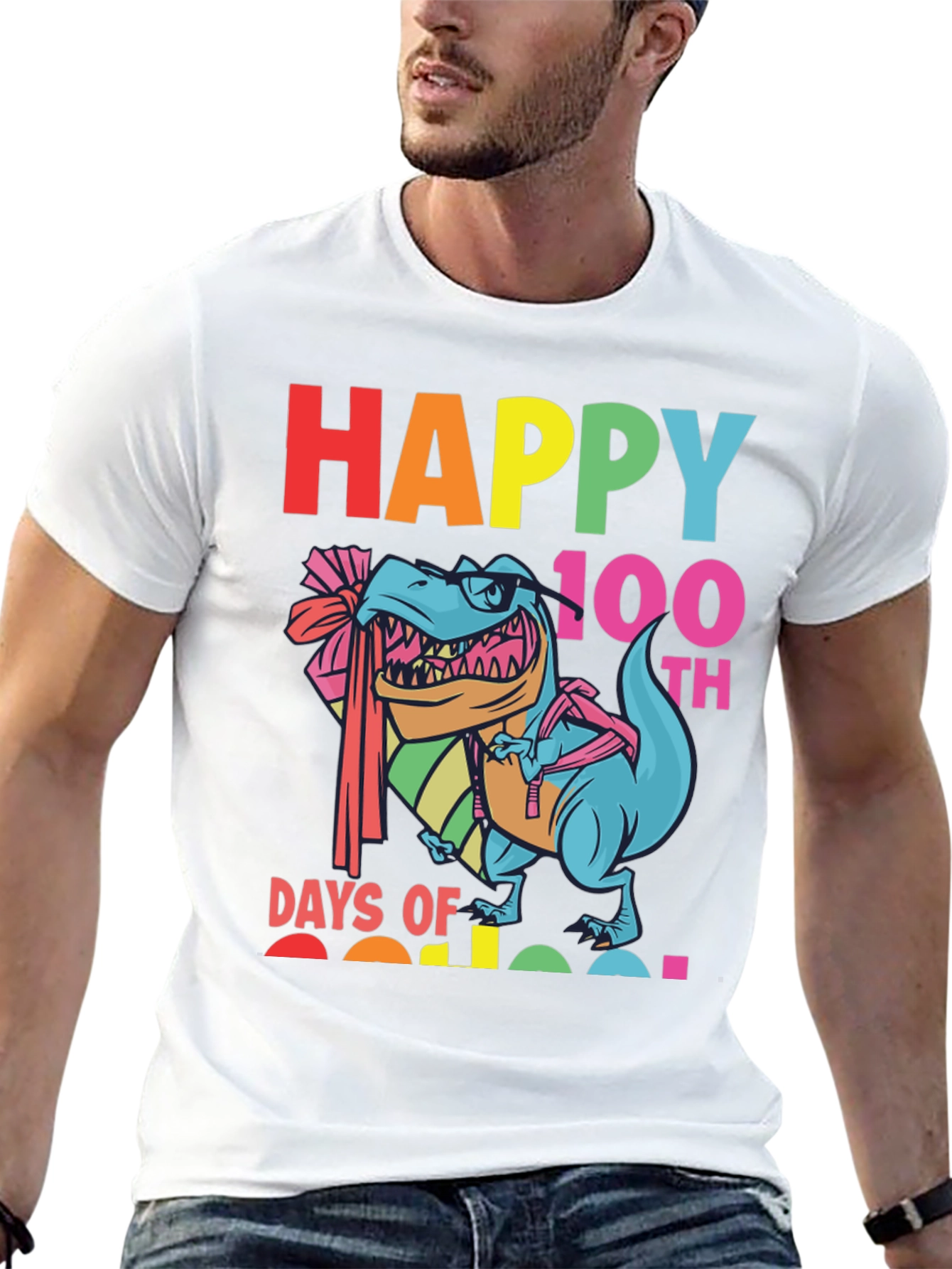 Happy 100th Day Dinosaur T-Shirt