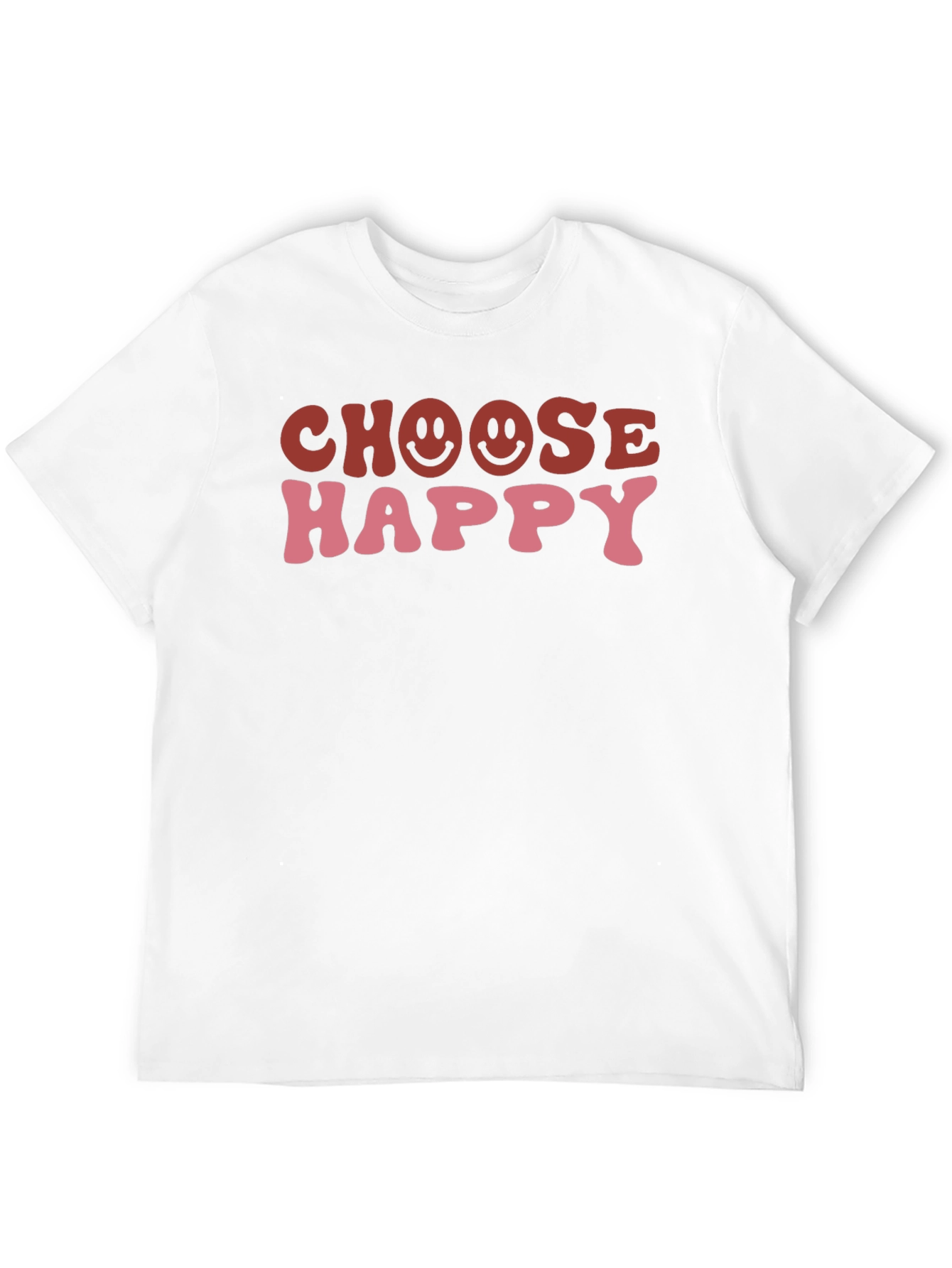 Choose Happy Graphic Tee - Black Cotton T-Shirt