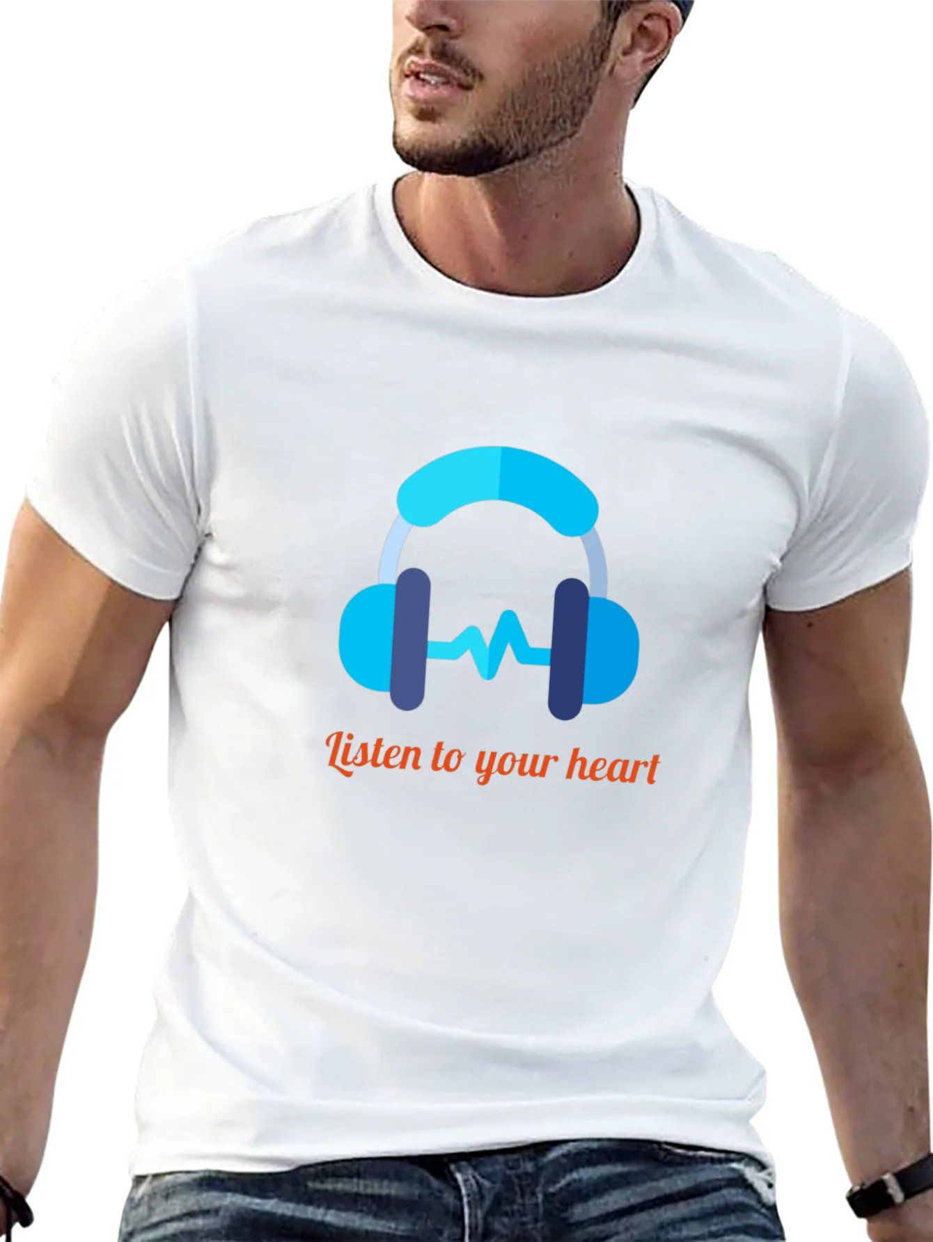 Listen to Your Heart Graphic Tee - Trendy Music Shirt