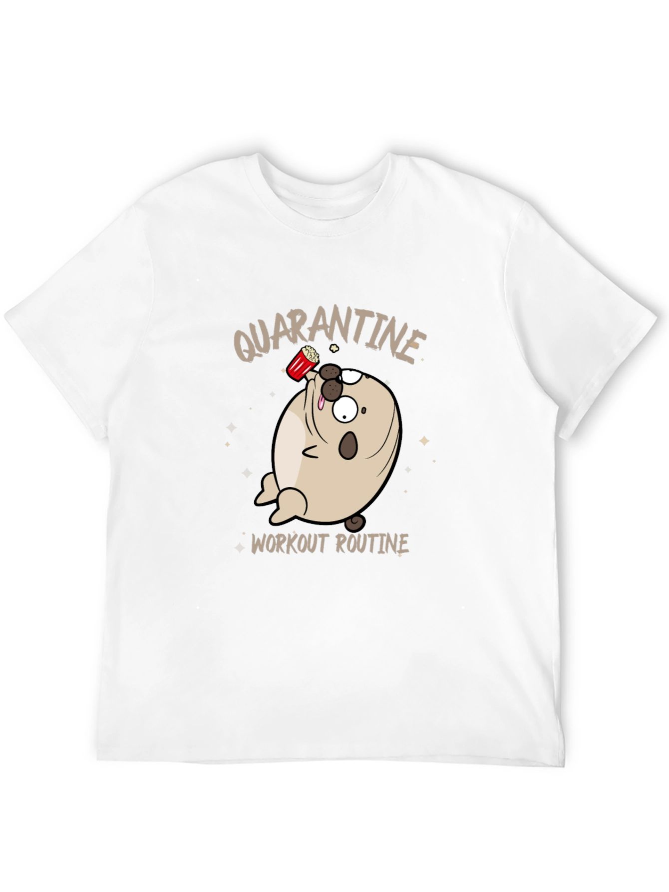 Quarantine Workout Routine Graphic T-Shirt