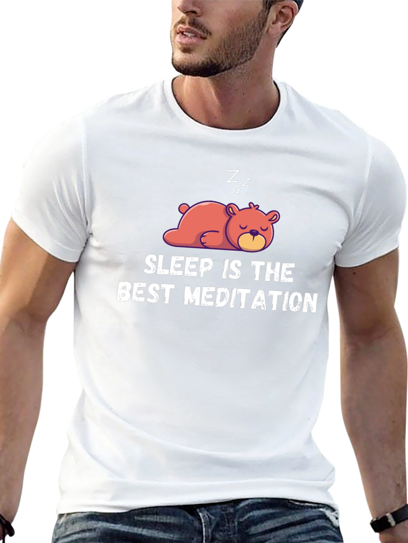 Sleep Is The Best Meditation Black T-Shirt