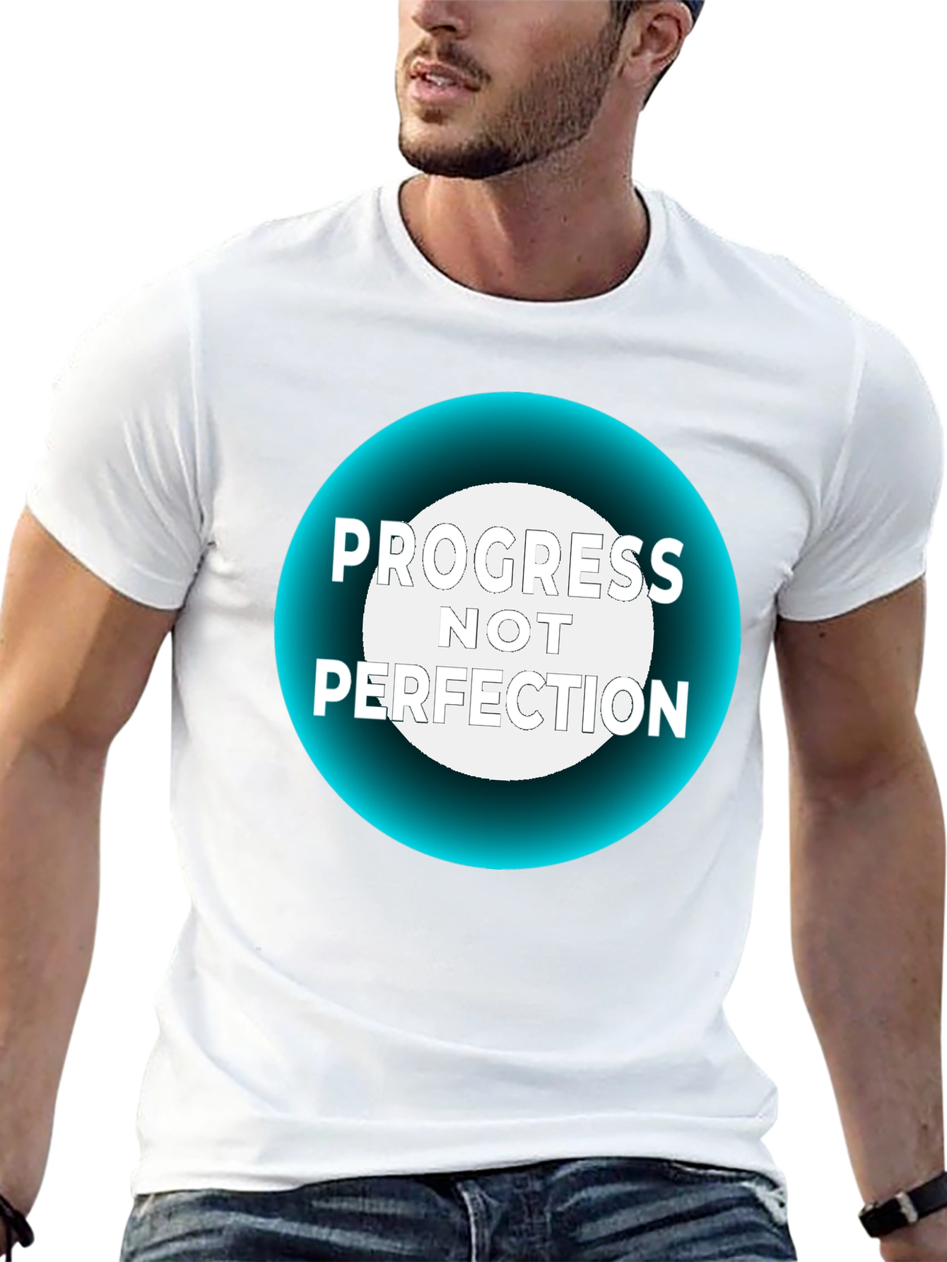 Progress Not Perfection Black T-Shirt