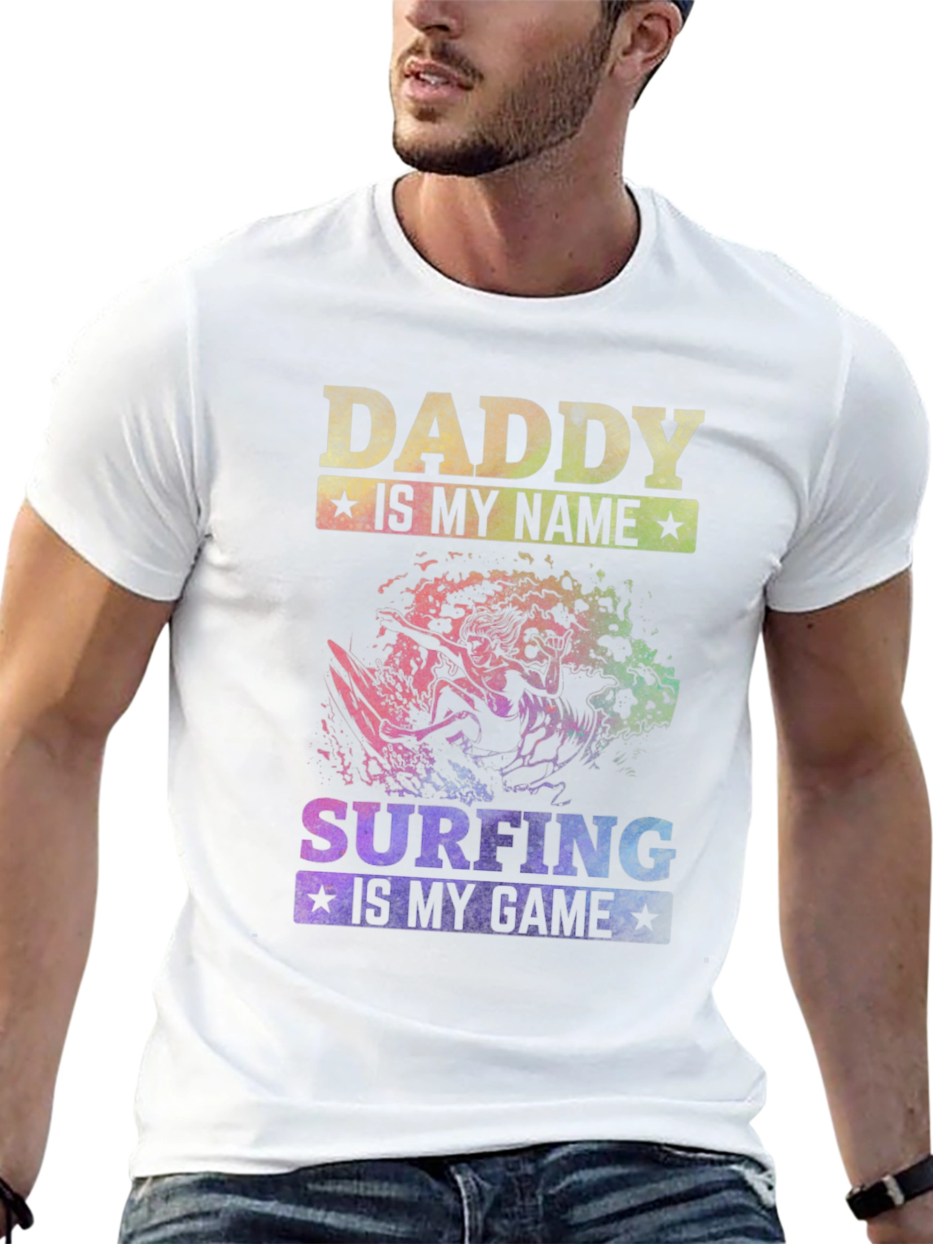 Daddy Surfing T-Shirt - Surfer Dad Tee